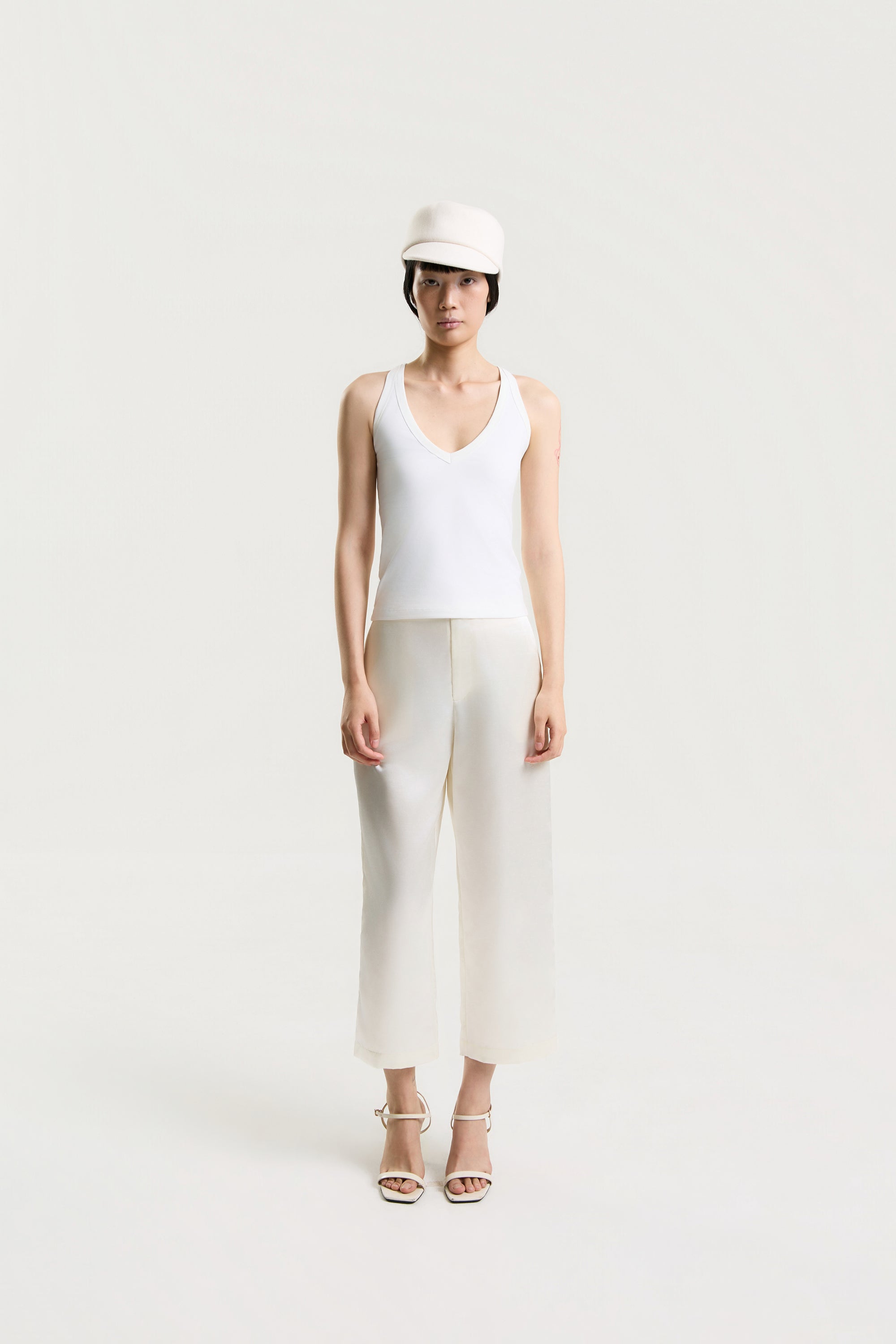 OTHER STORE Aveline Sculpt Tank in White