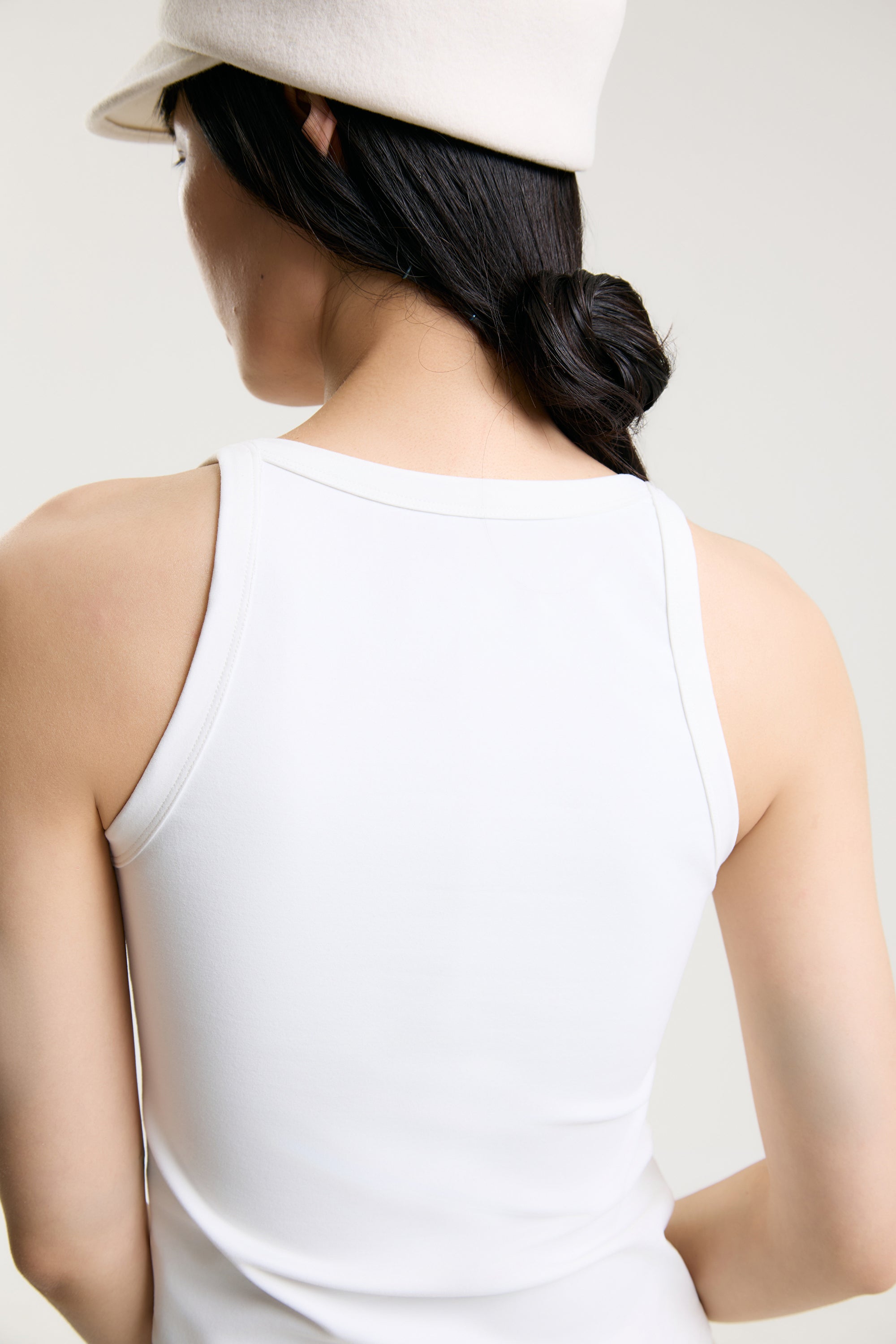 OTHER STORE Aveline Sculpt Tank in White