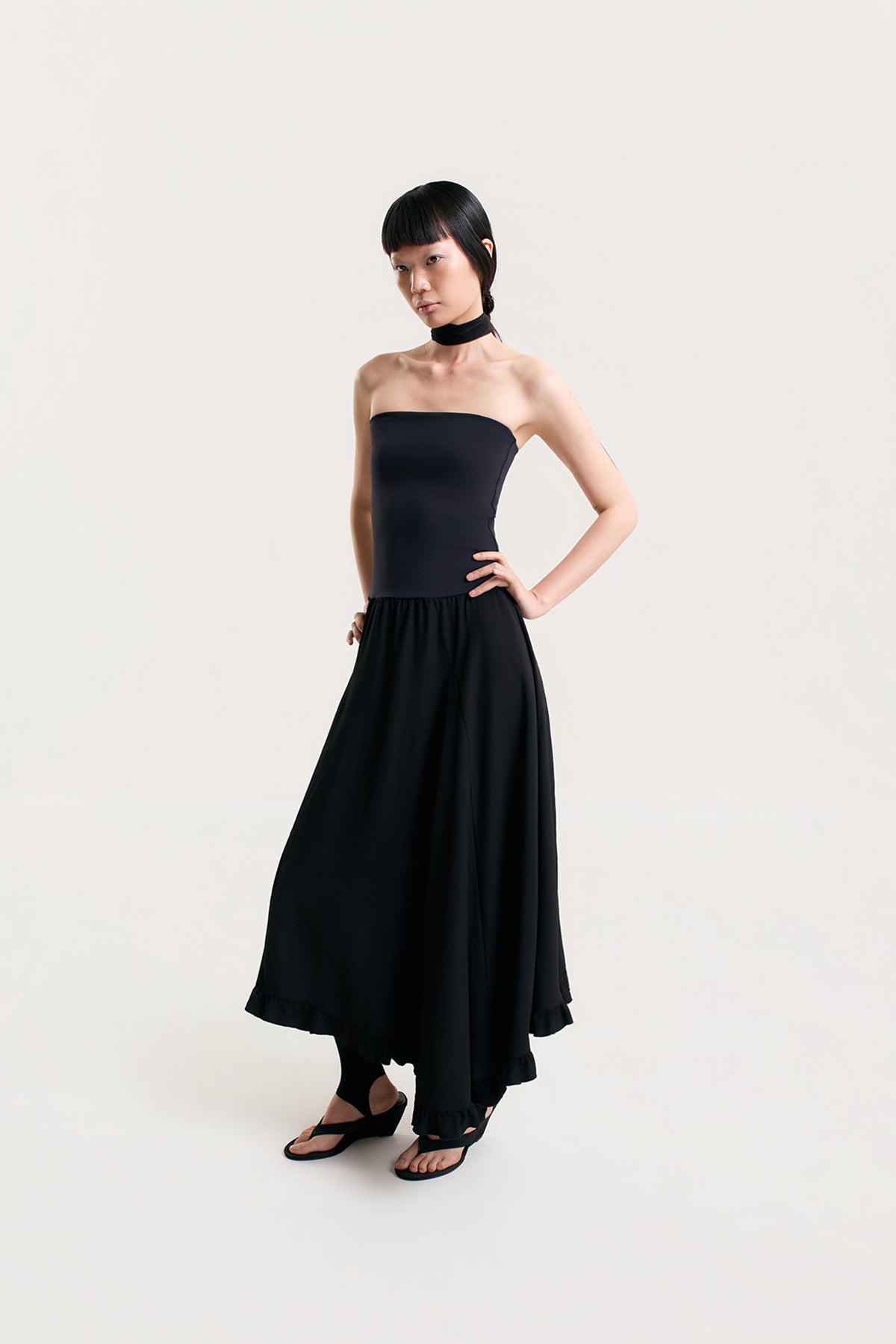 OTHER STORE Celeste Strapless Contrast Maxi Dress