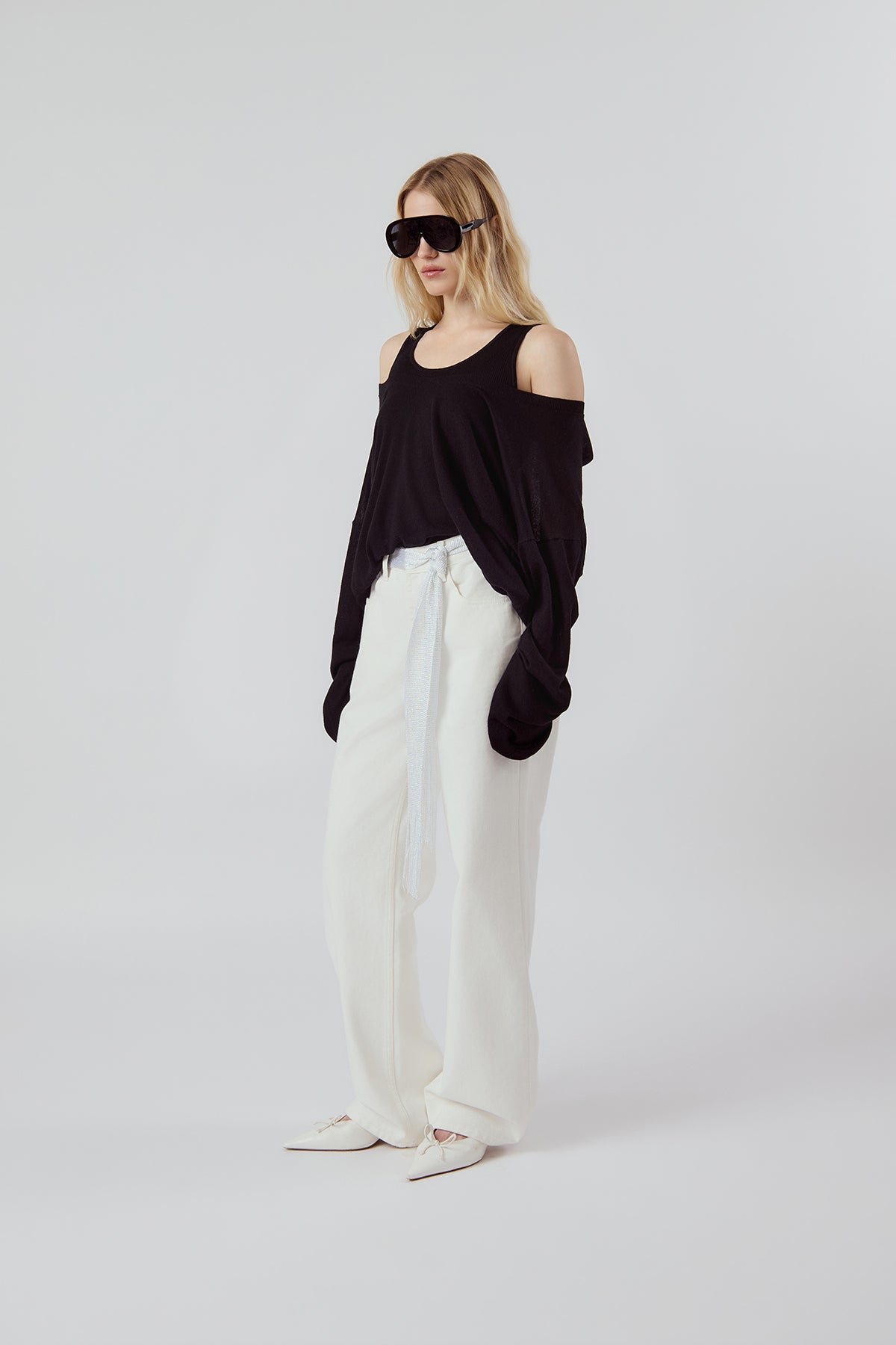 Other Store Elara Layered Knit Set in Black