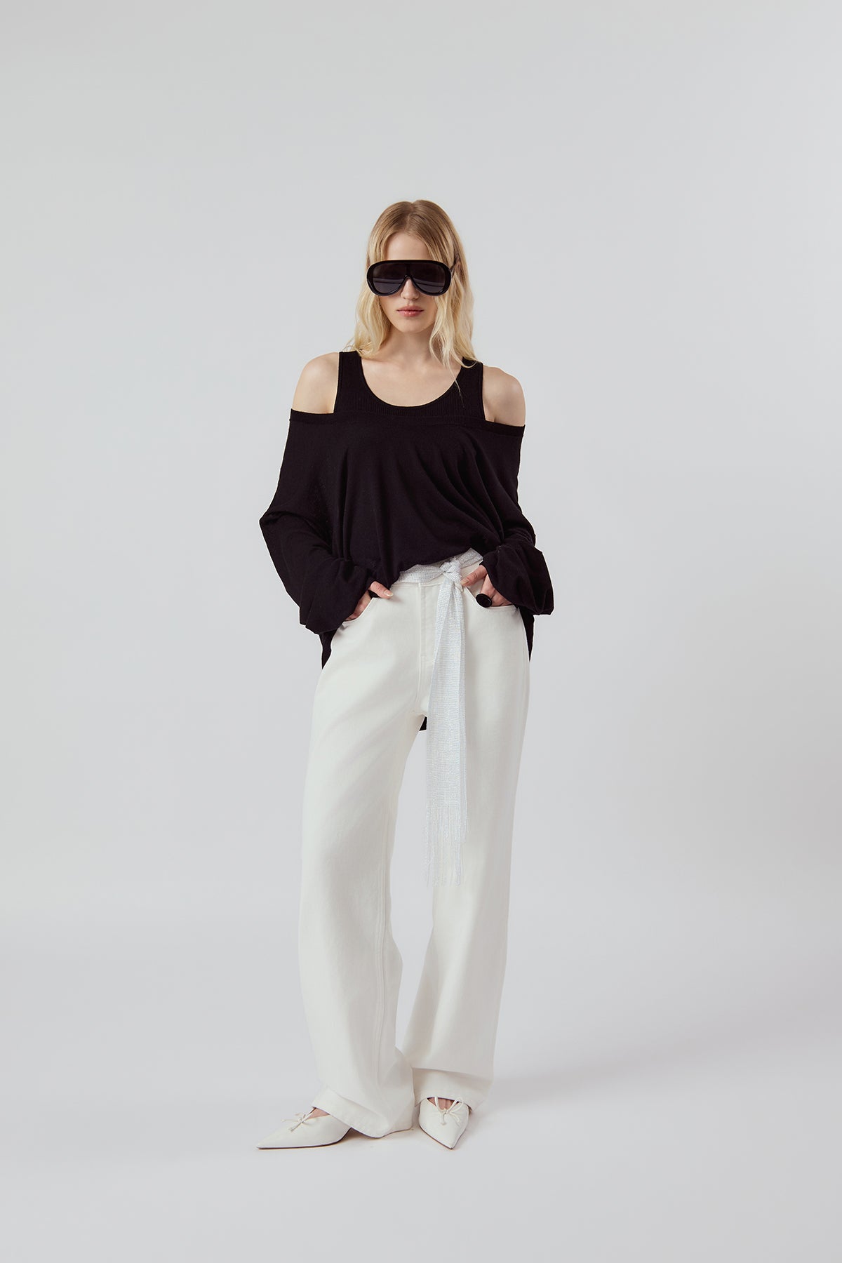 Other Store Elara Layered Knit Set in Black