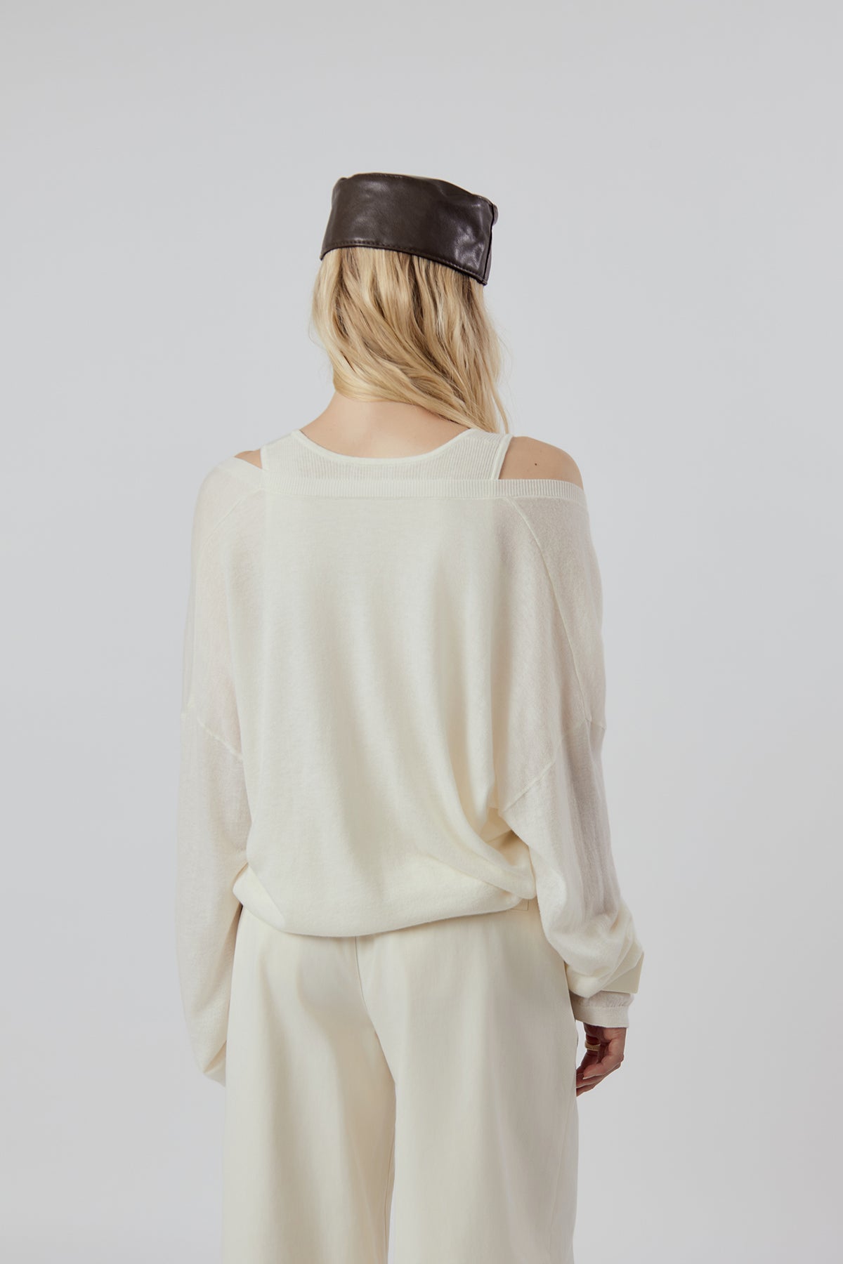 Other Store Elara Layered Knit Set in Ivory