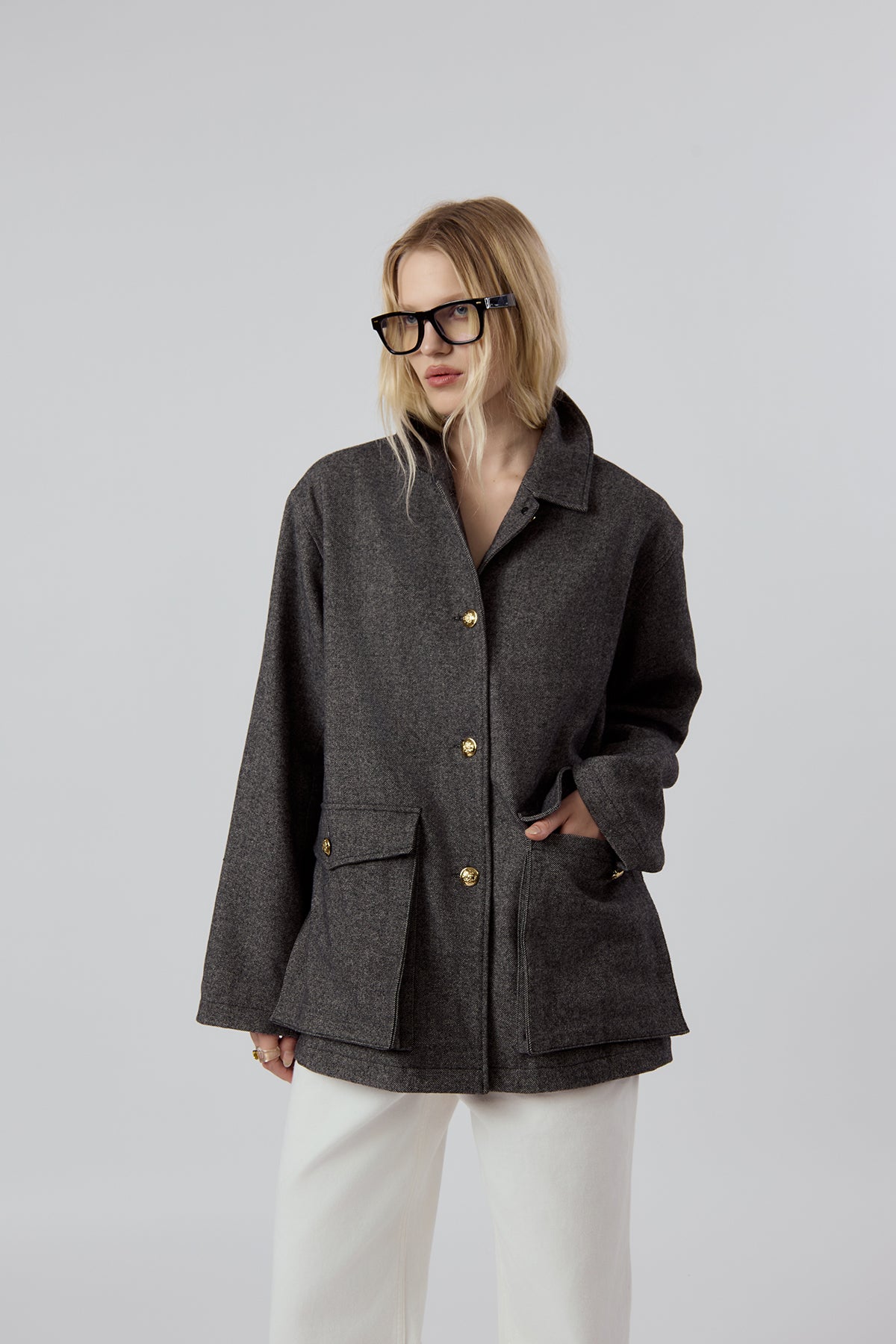 OTHER STORE Elara Oversized Utility Wool-Blend Jacket