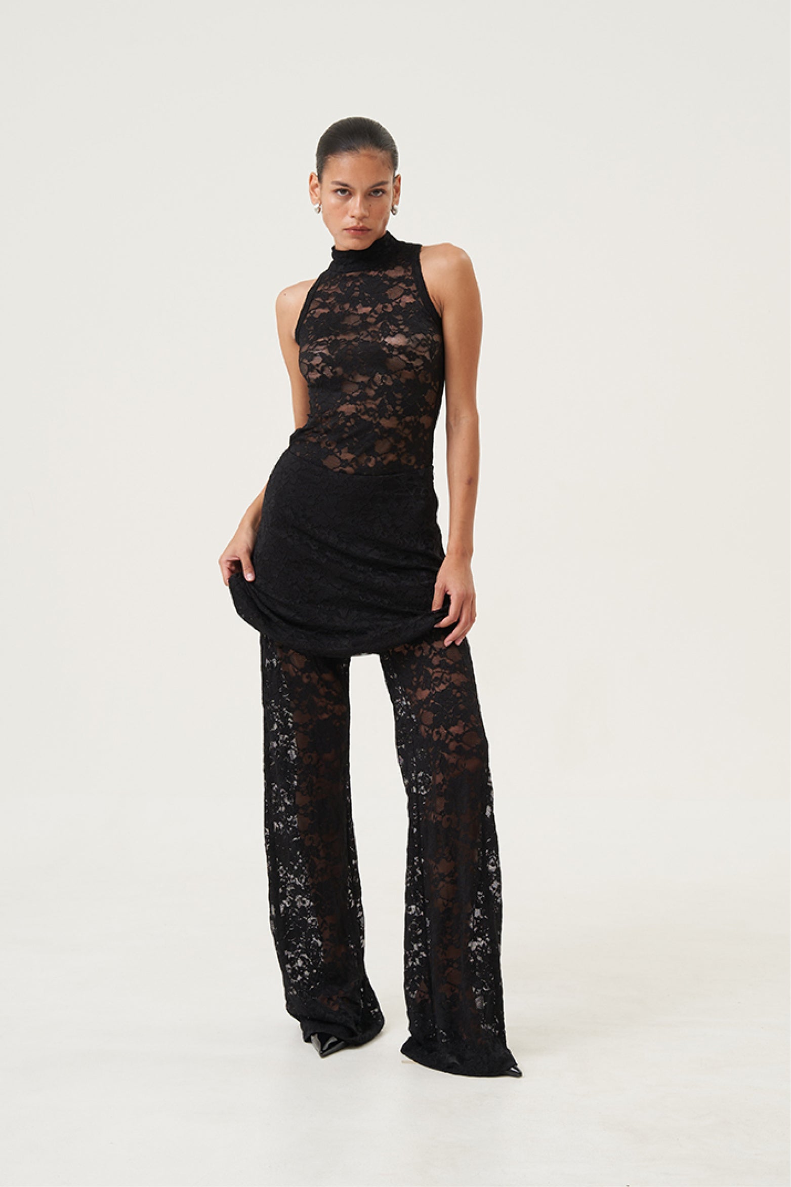 Lucia Skirted Lace Pants