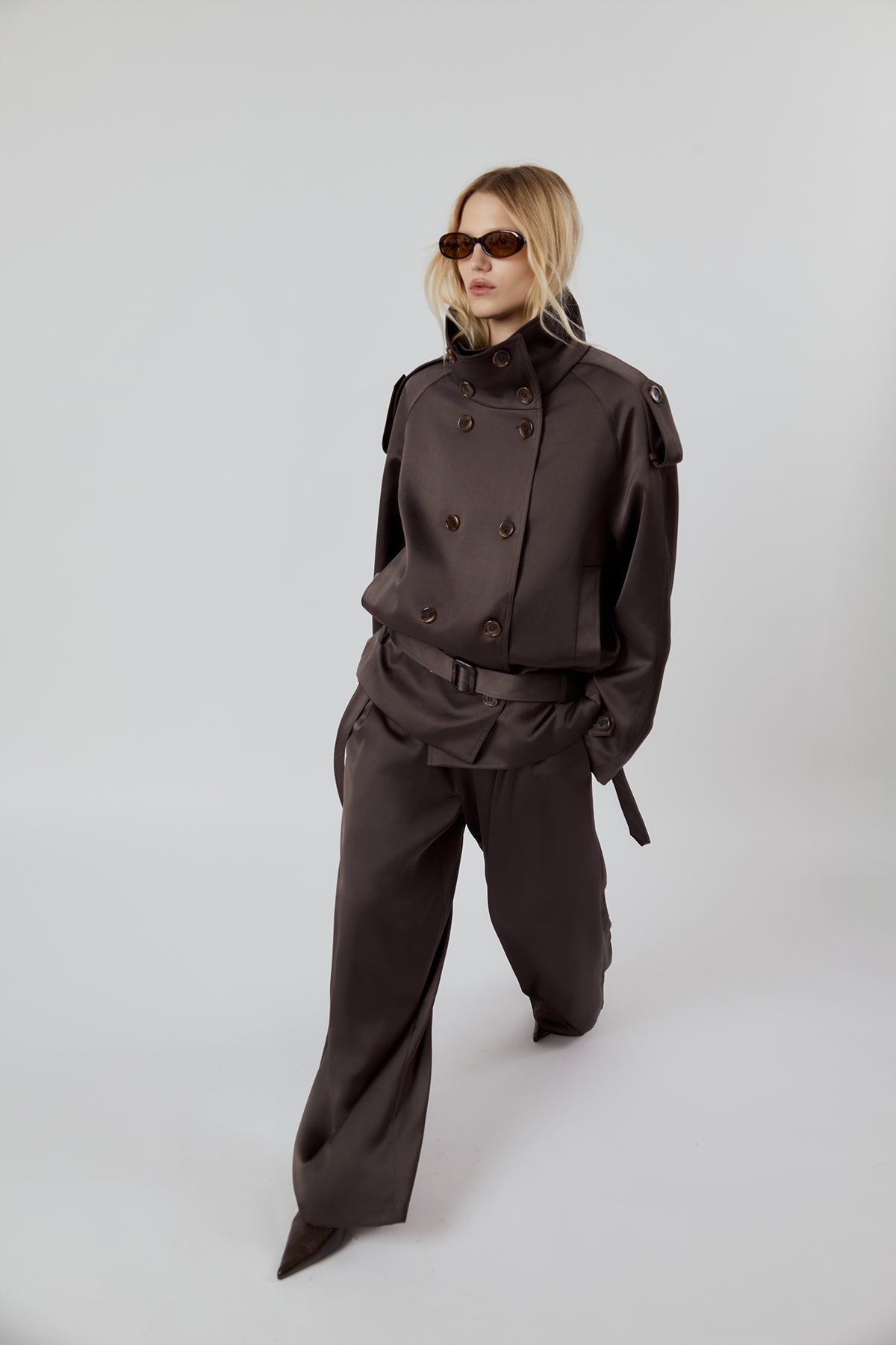 OTHER STORE Mariel Belted Wide-Leg Pants