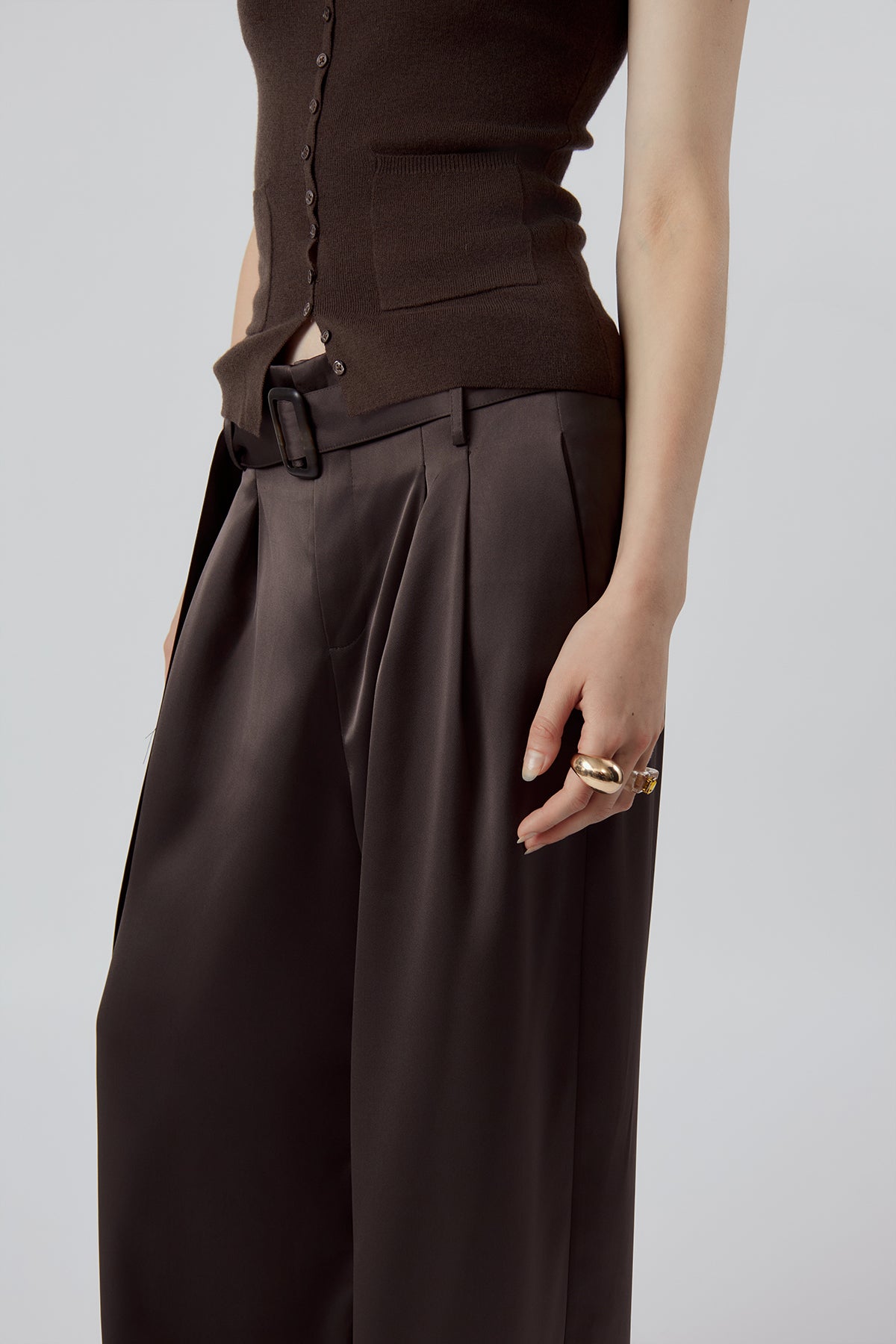 OTHER STORE Mariel Belted Wide-Leg Pants