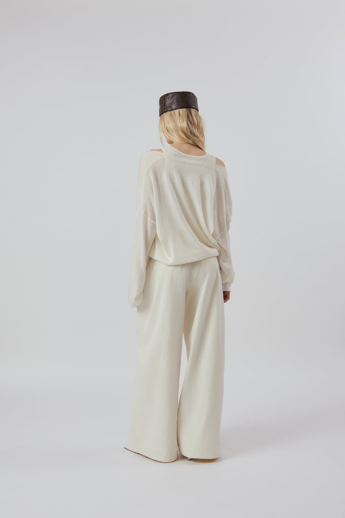 Other Store Mariner Wide-Leg Cotton Pants in Ivory