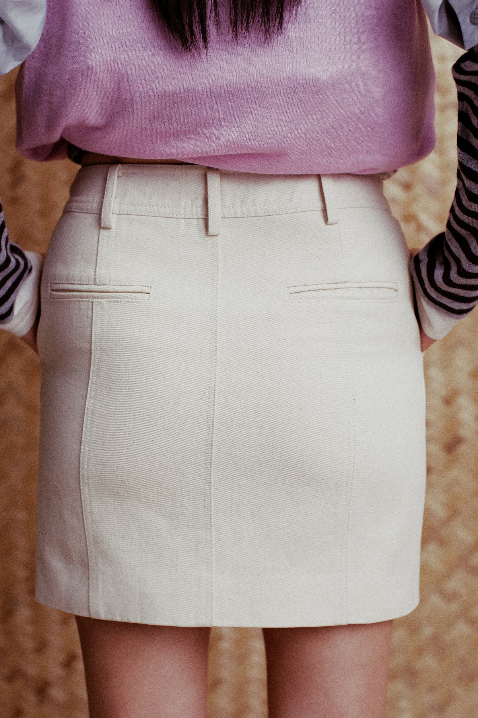 Mia Low-Waisted Straight Mini Skirt