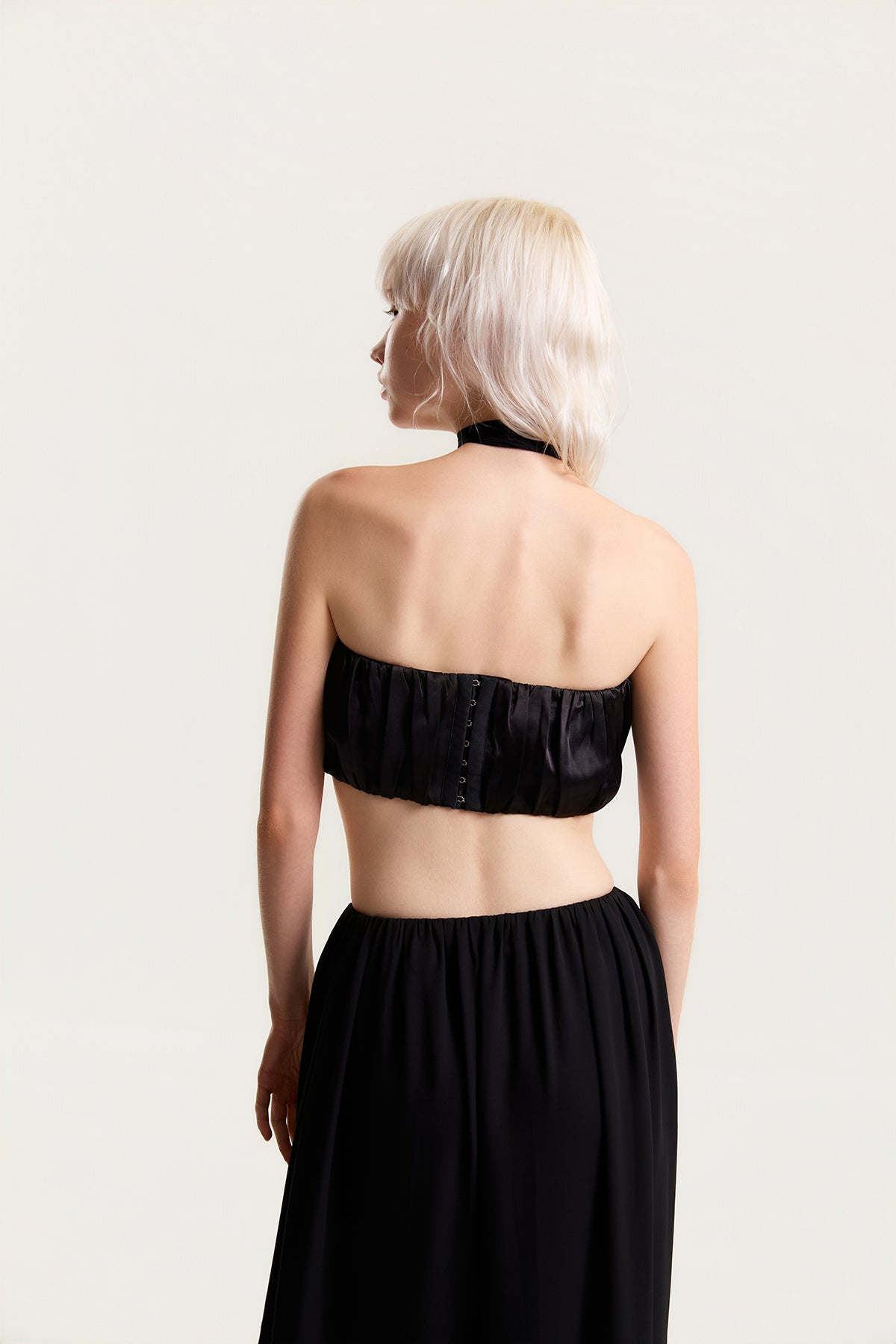 OTHER STORE Mirelle Ruched Strapless Tube Top in Black