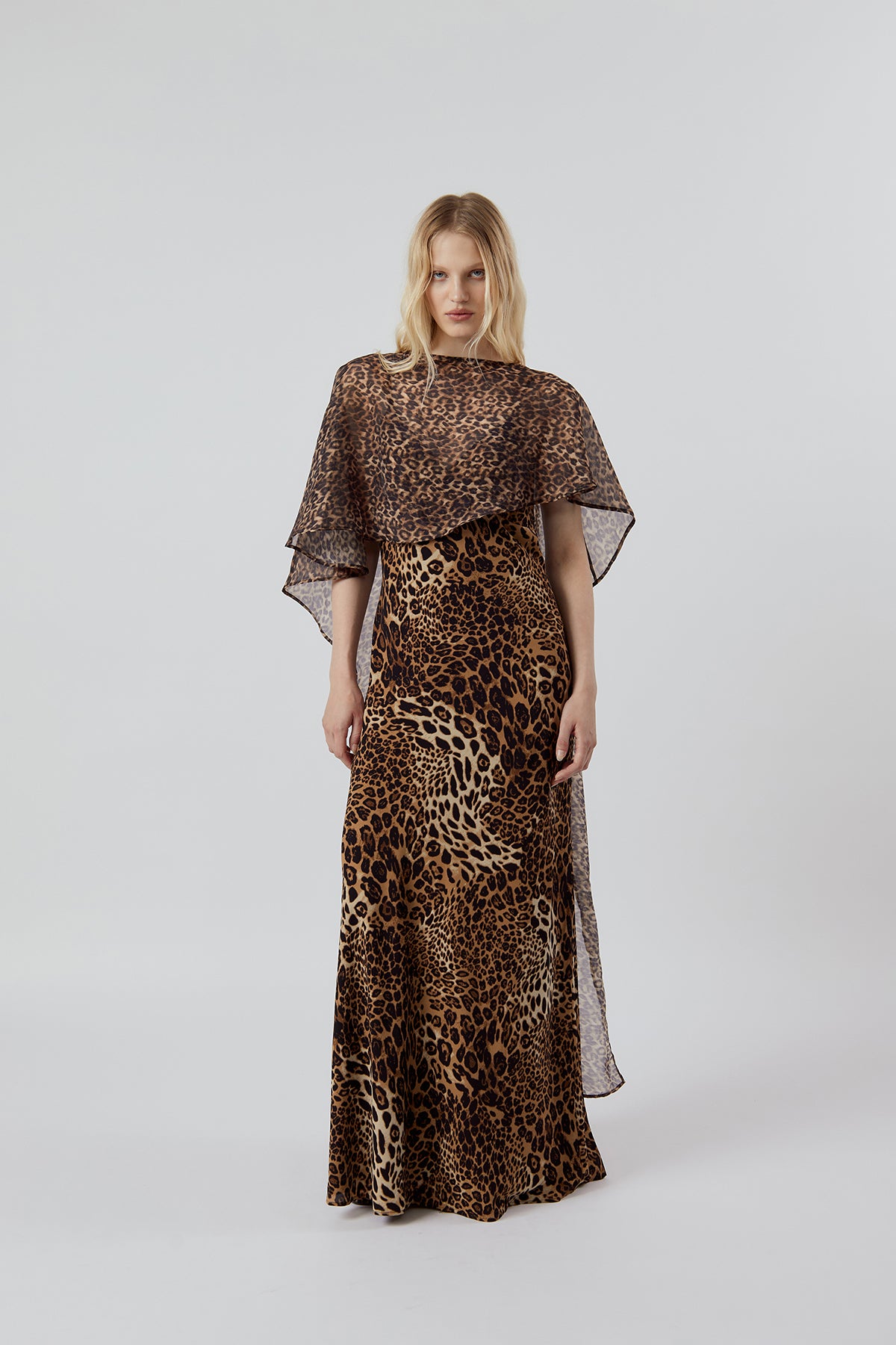 Other Store Nocturne Veil Cape in Leopard