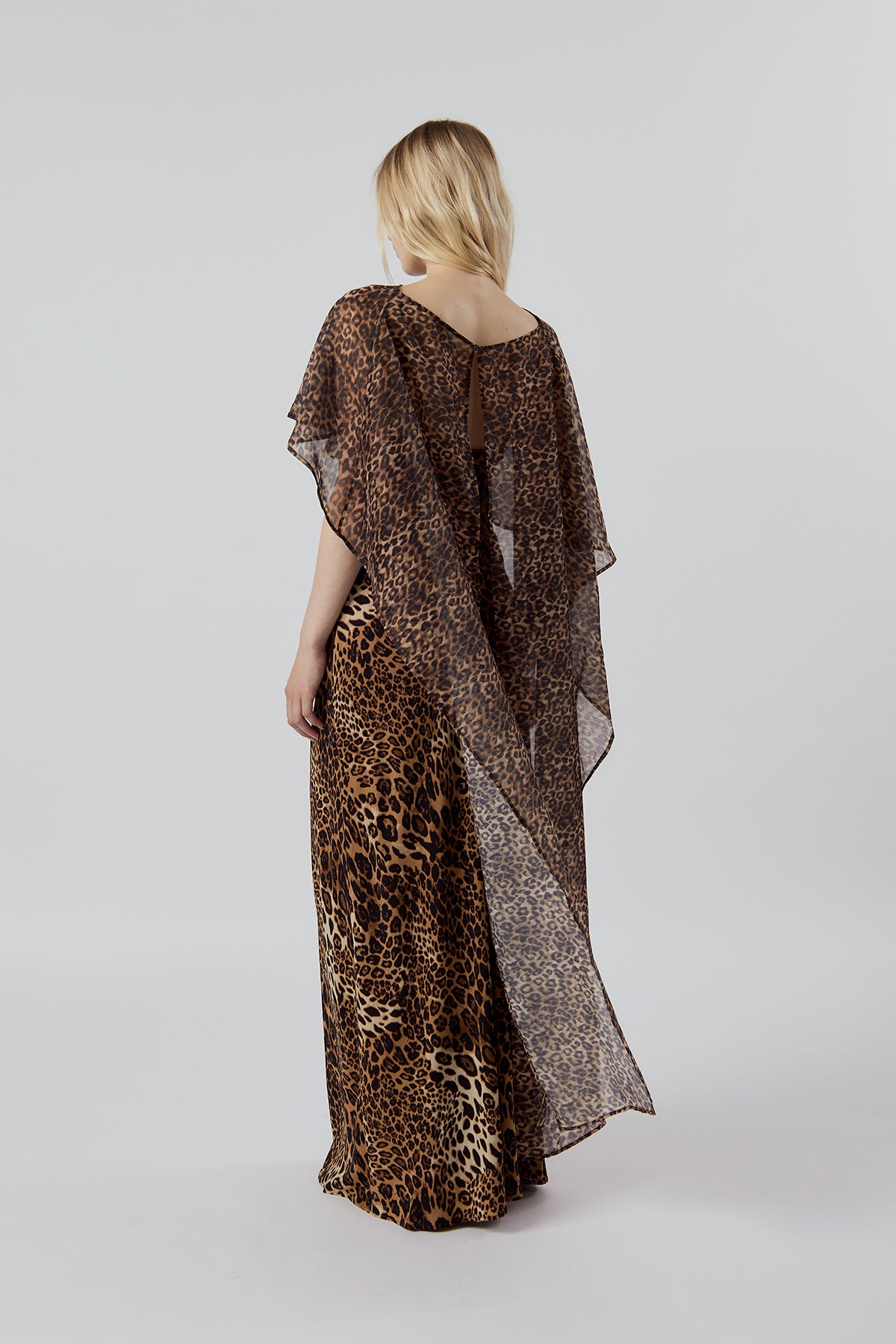 Other Store Nocturne Veil Cape in Leopard