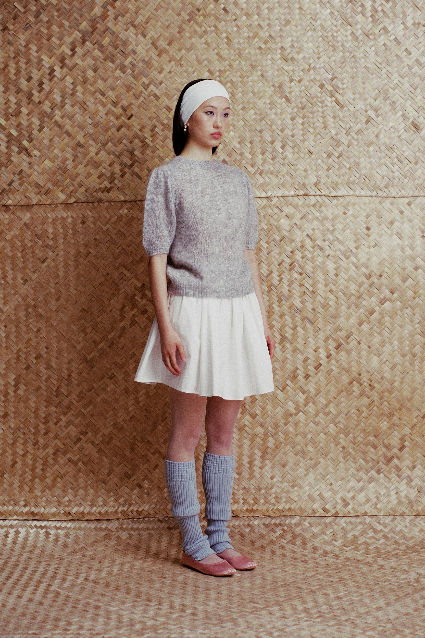 Nova Puff Sleeve Mohair Blend Crop Top