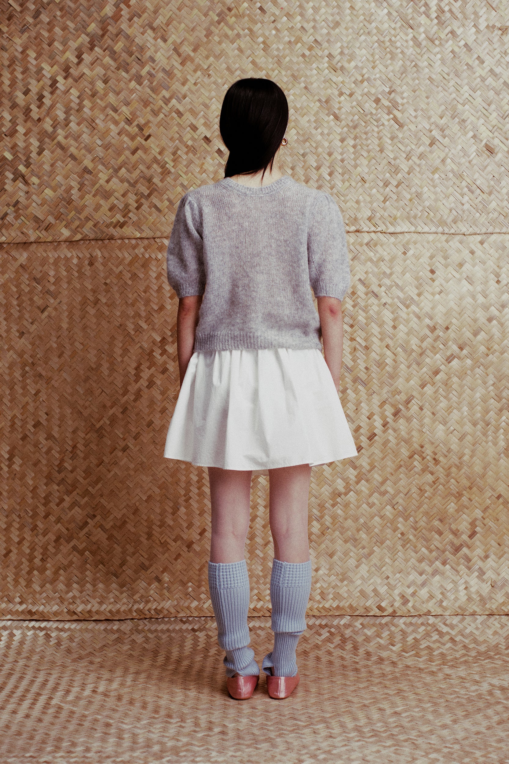 Nova Puff Sleeve Mohair Blend Crop Top