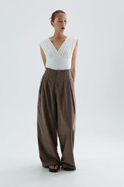 Elenora Pleated Wide-Leg Pants