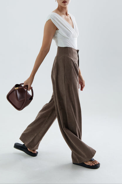 Elenora Pleated Wide-Leg Pants