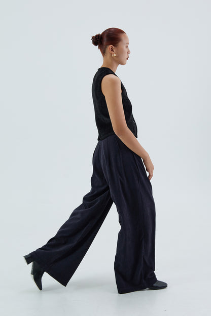 Elenora Pleated Wide-Leg Pants