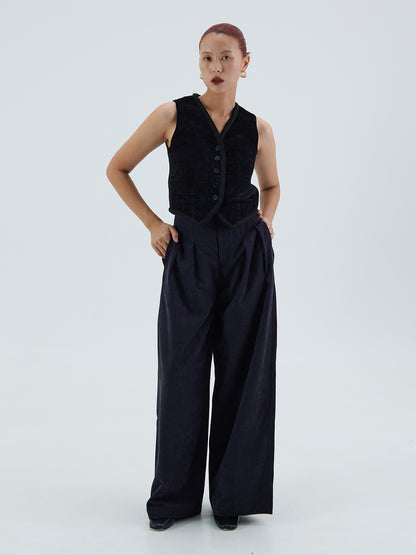 Elenora Pleated Wide-Leg Pants