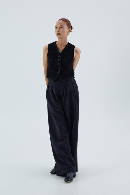 Elenora Pleated Wide-Leg Pants