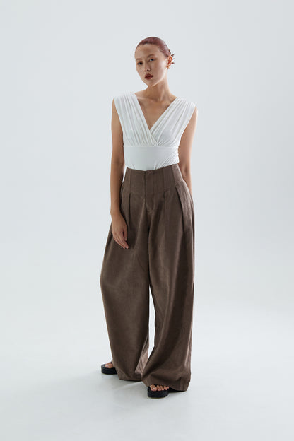 Elenora Pleated Wide-Leg Pants