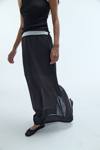Lily Organza Straight Skirt
