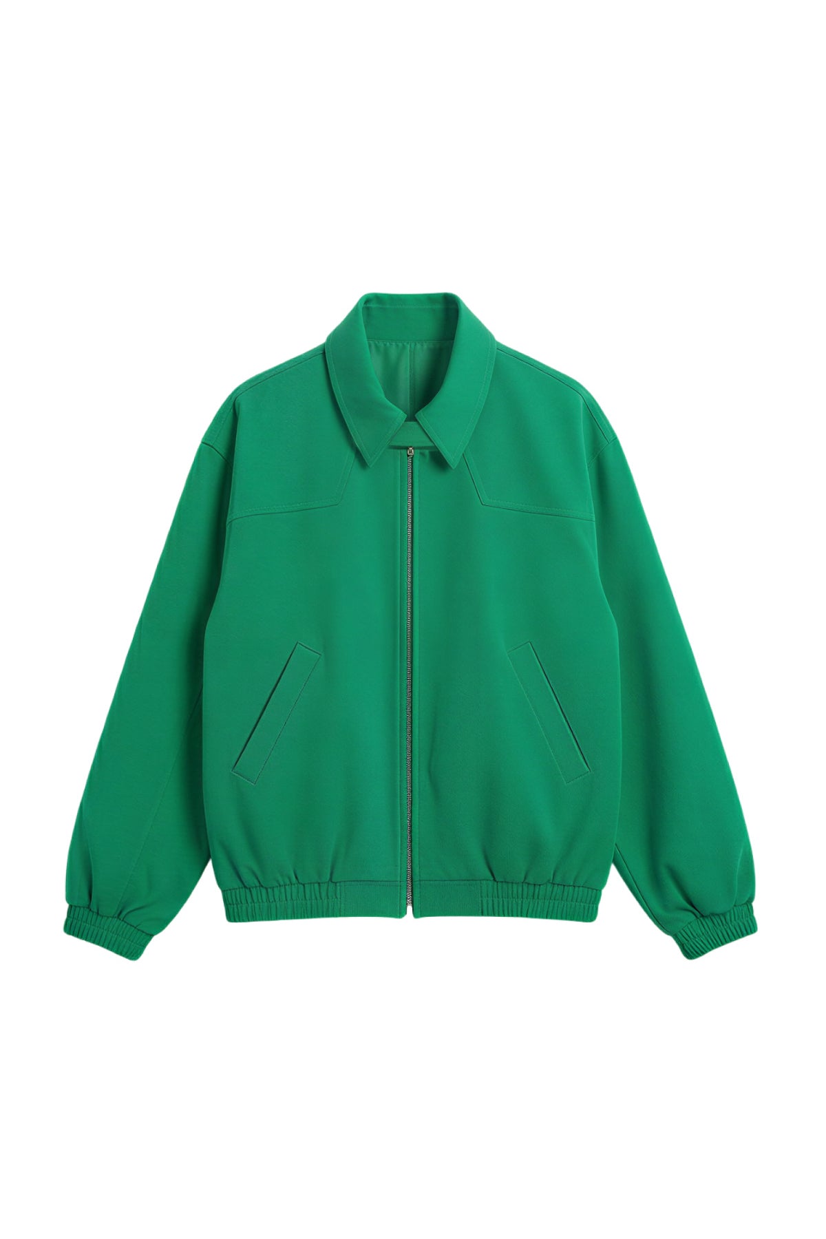 OTHER STORE Axis Double-Zipper Cropped Utility Jacket In Green