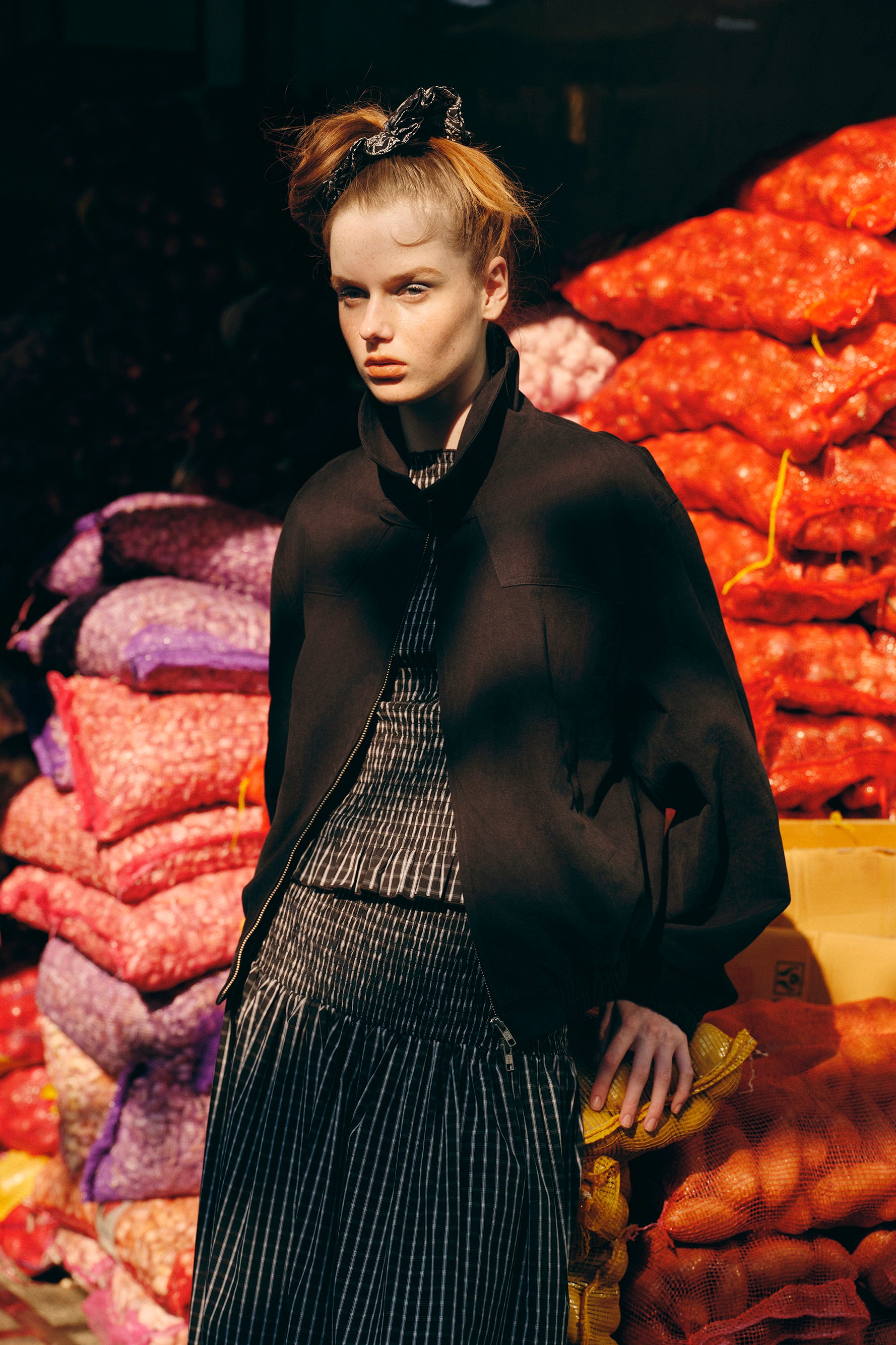 OTHER STORE Axis Double-Zipper Cropped Utility Jacket In Black