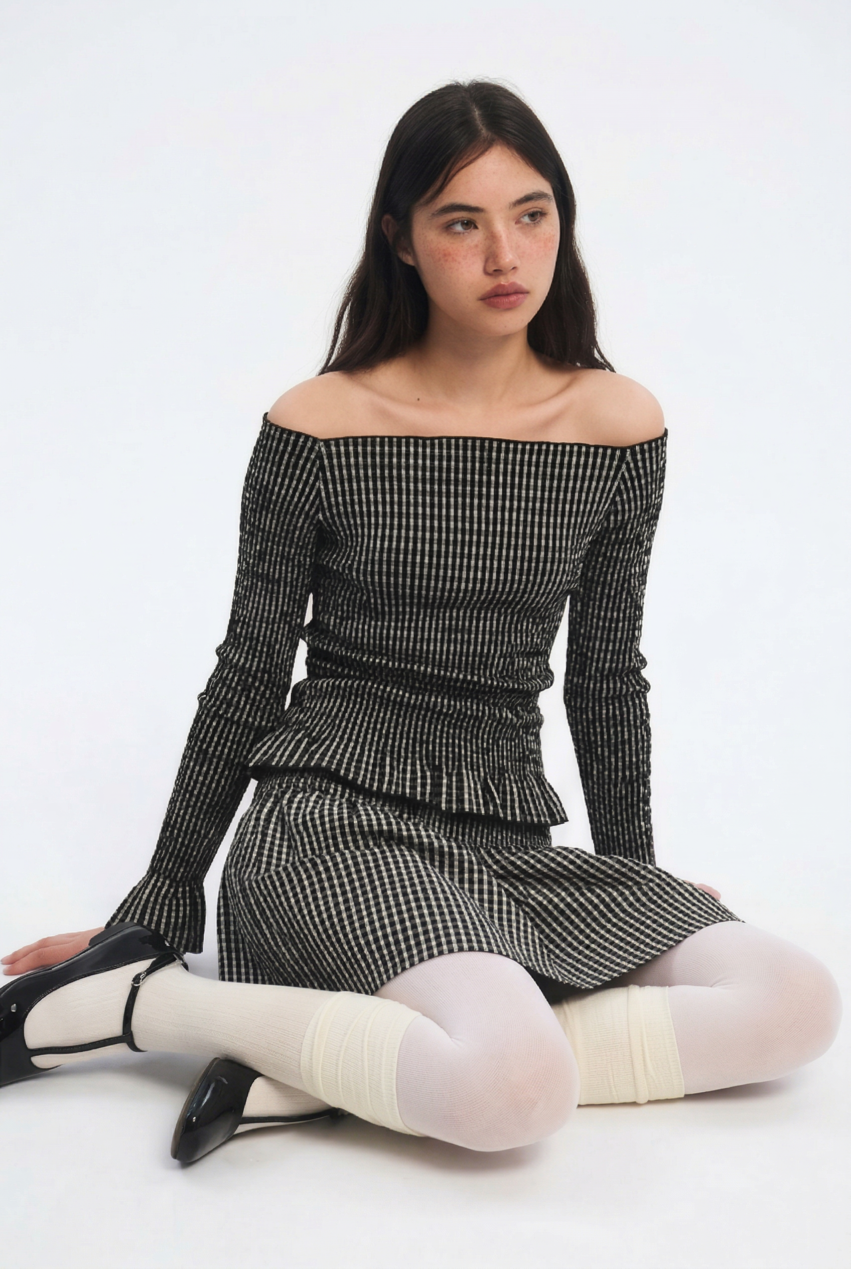 OTHER STORE Concerto Smocked Off-the-Shoulder Top