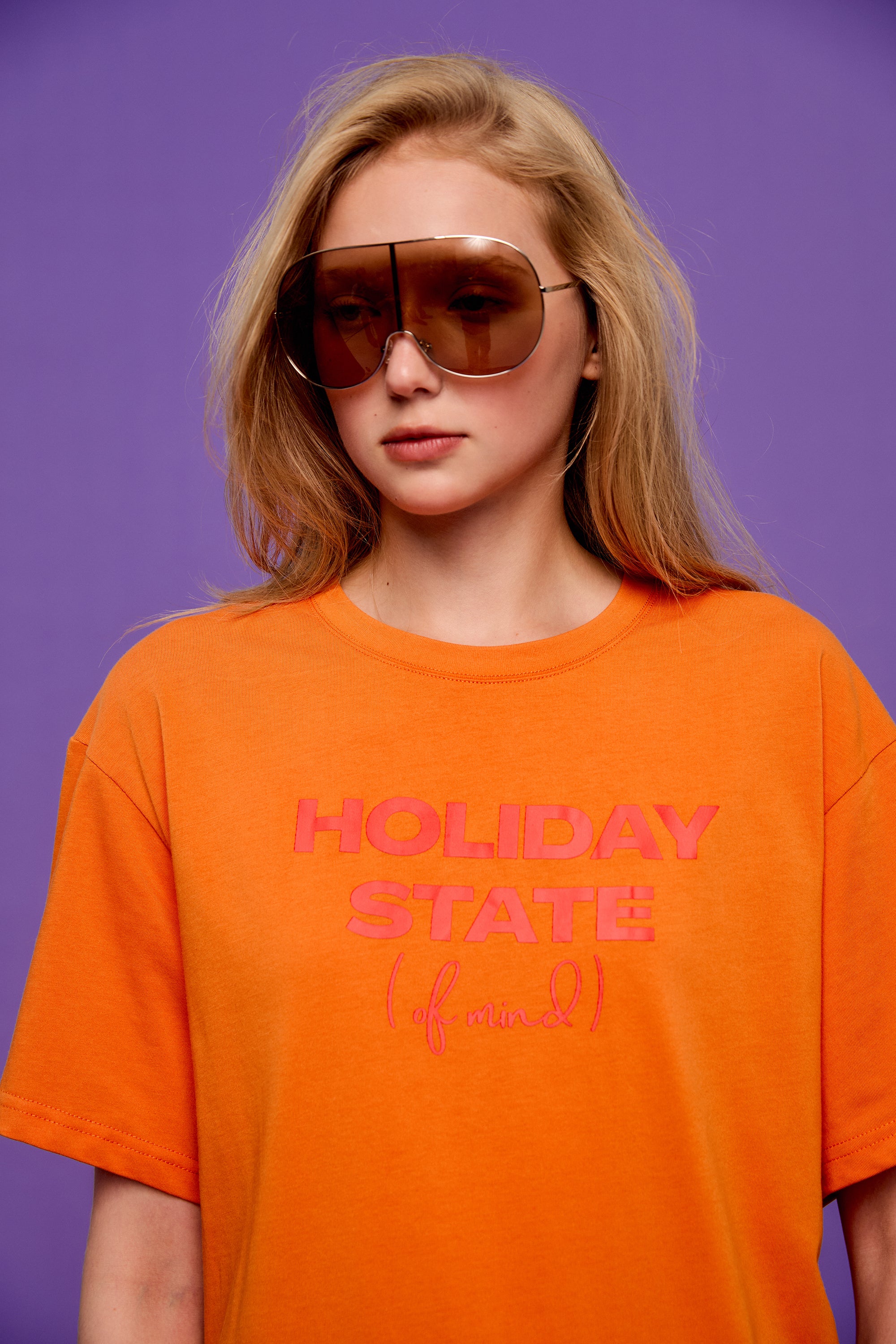 OTHER STORE Core Double-Yarn Cotton Logo T-Shirt In Orange