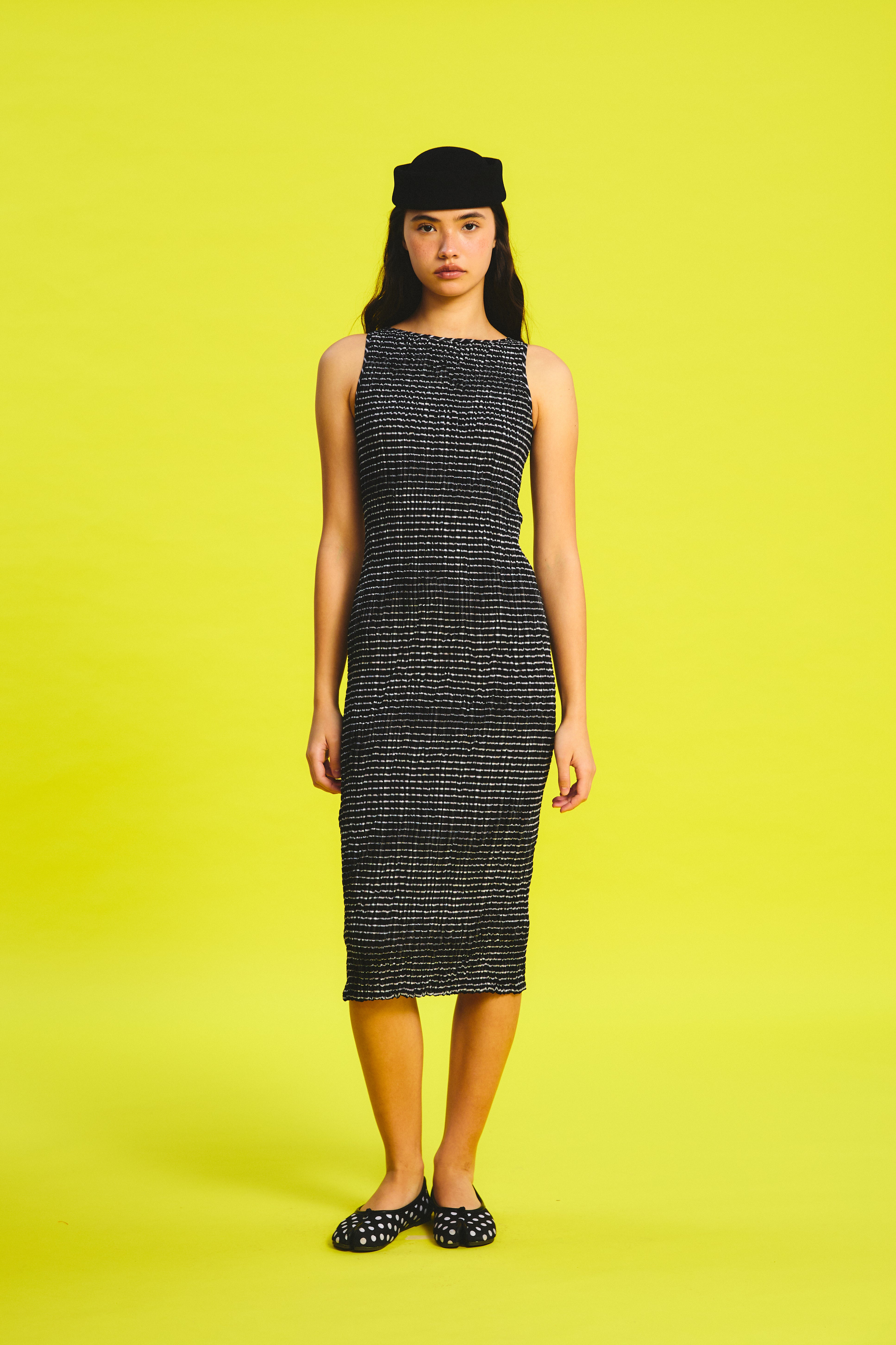 OTHER STORE Riviera Smocked Cut-Out Midi Dress