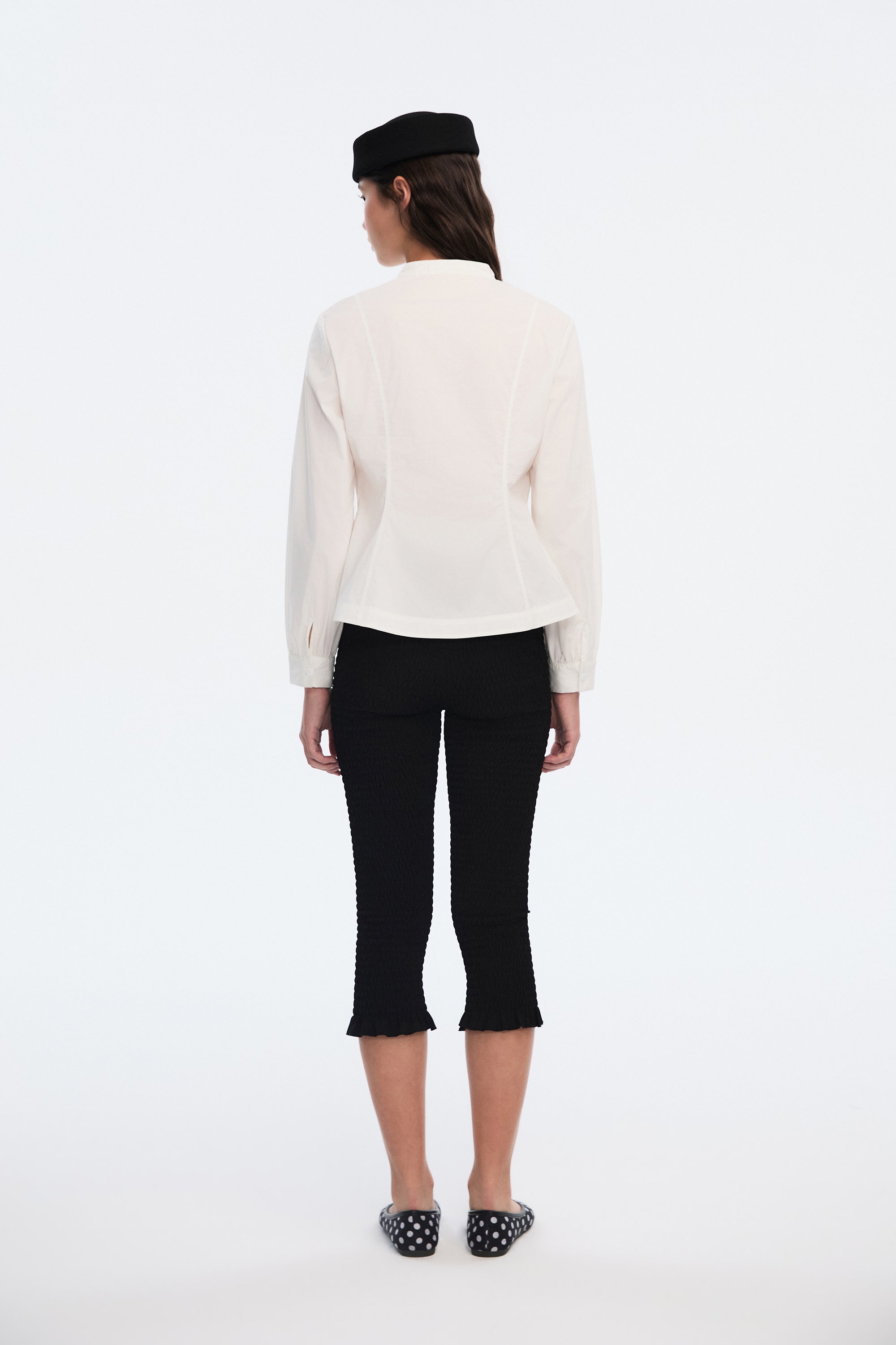 OTHER STORE Sonata Sculptural Shirt in Lily White