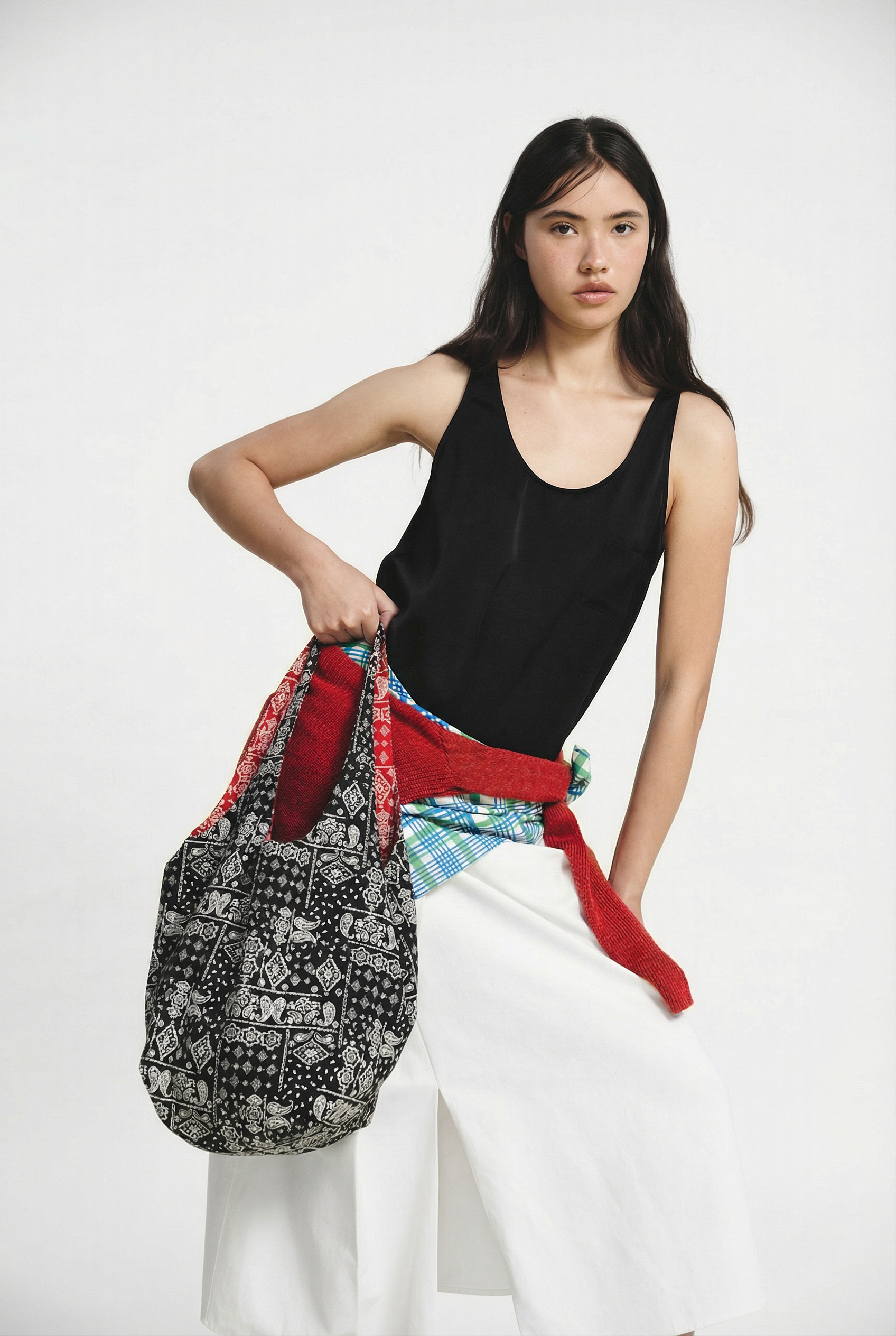 OTHER STORE Duet Cashew Print Reversible Foldable Mini Tote