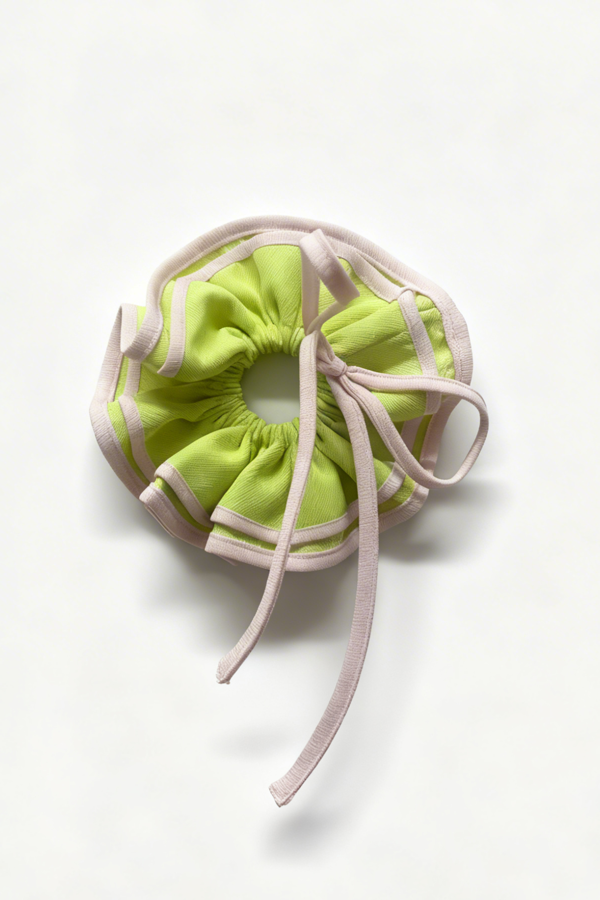 OTHER STORE Ribbon Color-Block Bow Hair Scrunchie In Green