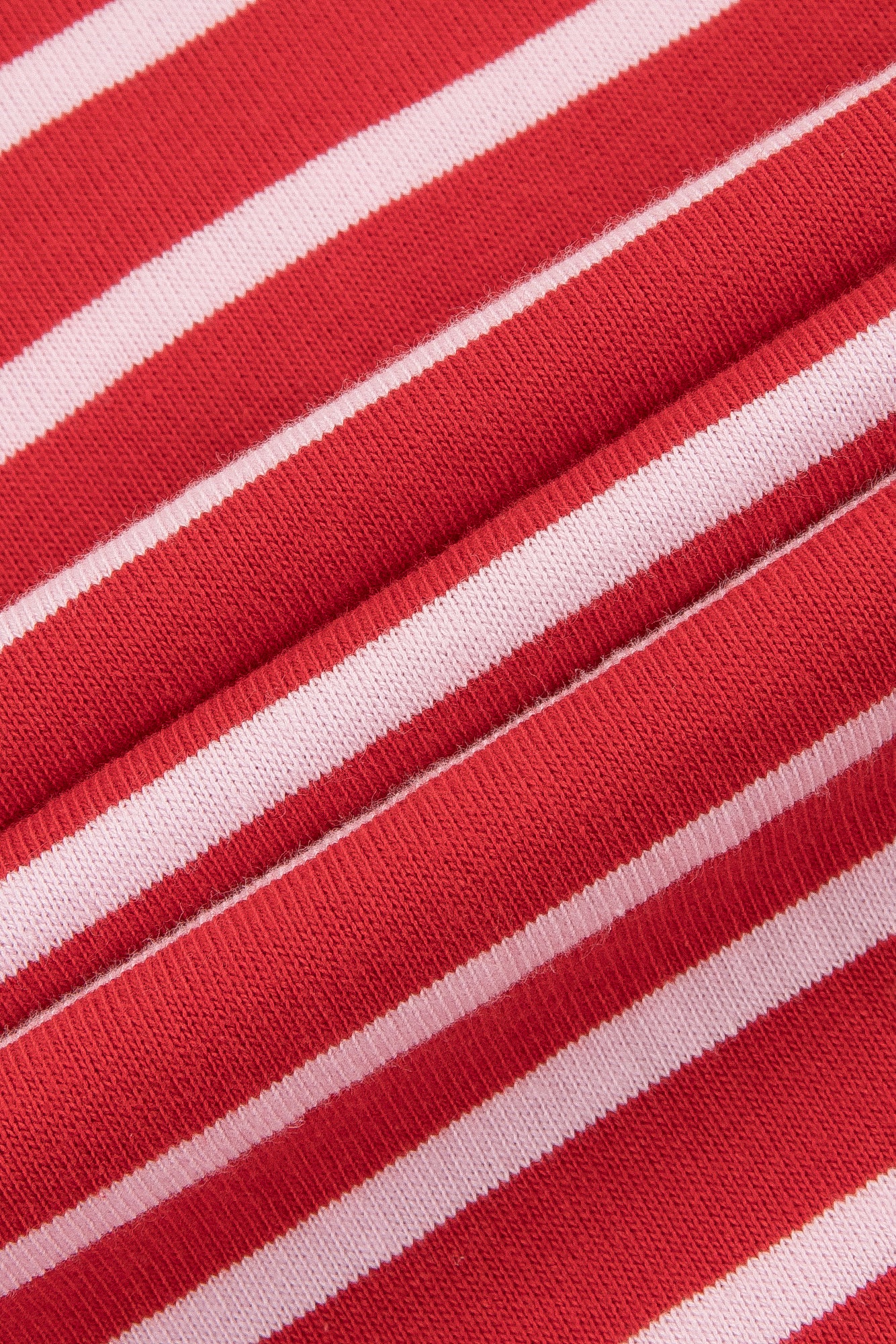 OTHER STORE Shift V-Neck Lapel Striped Boxy Top In Red