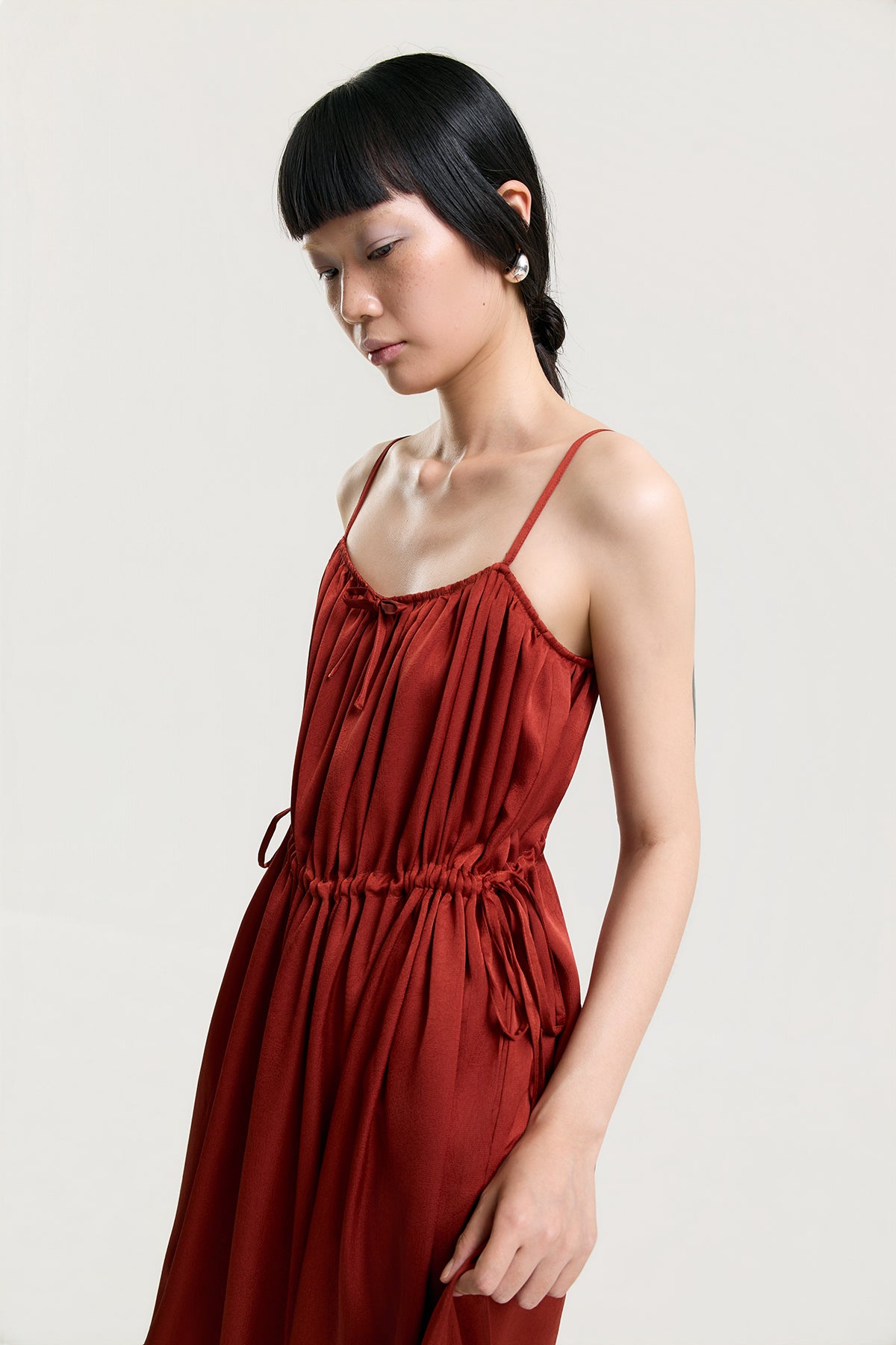 OTHER STORE Rosalie Gathered Strap Maxi Dress