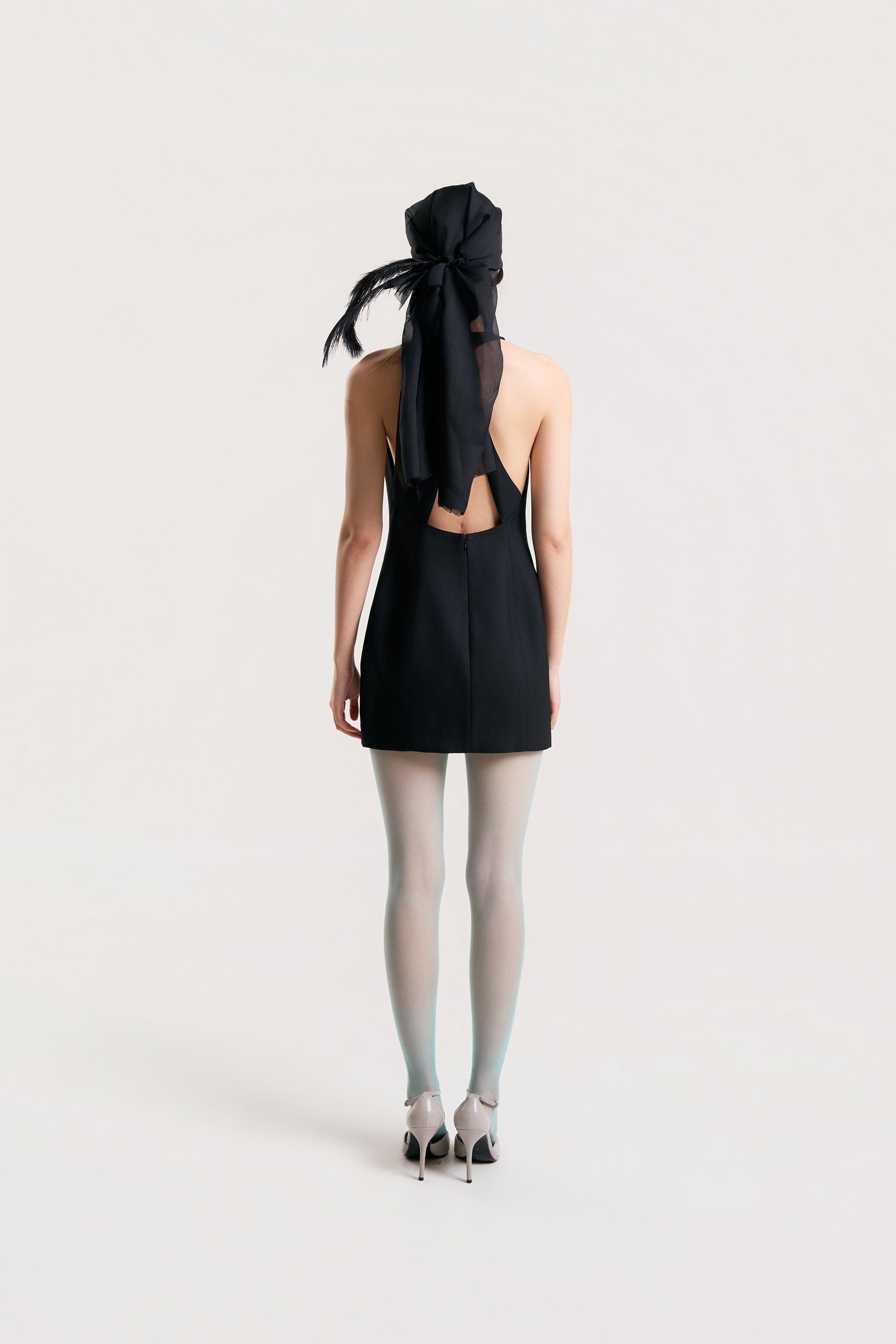 OTHER STORE Selene Open-Back Halter Mini Dress