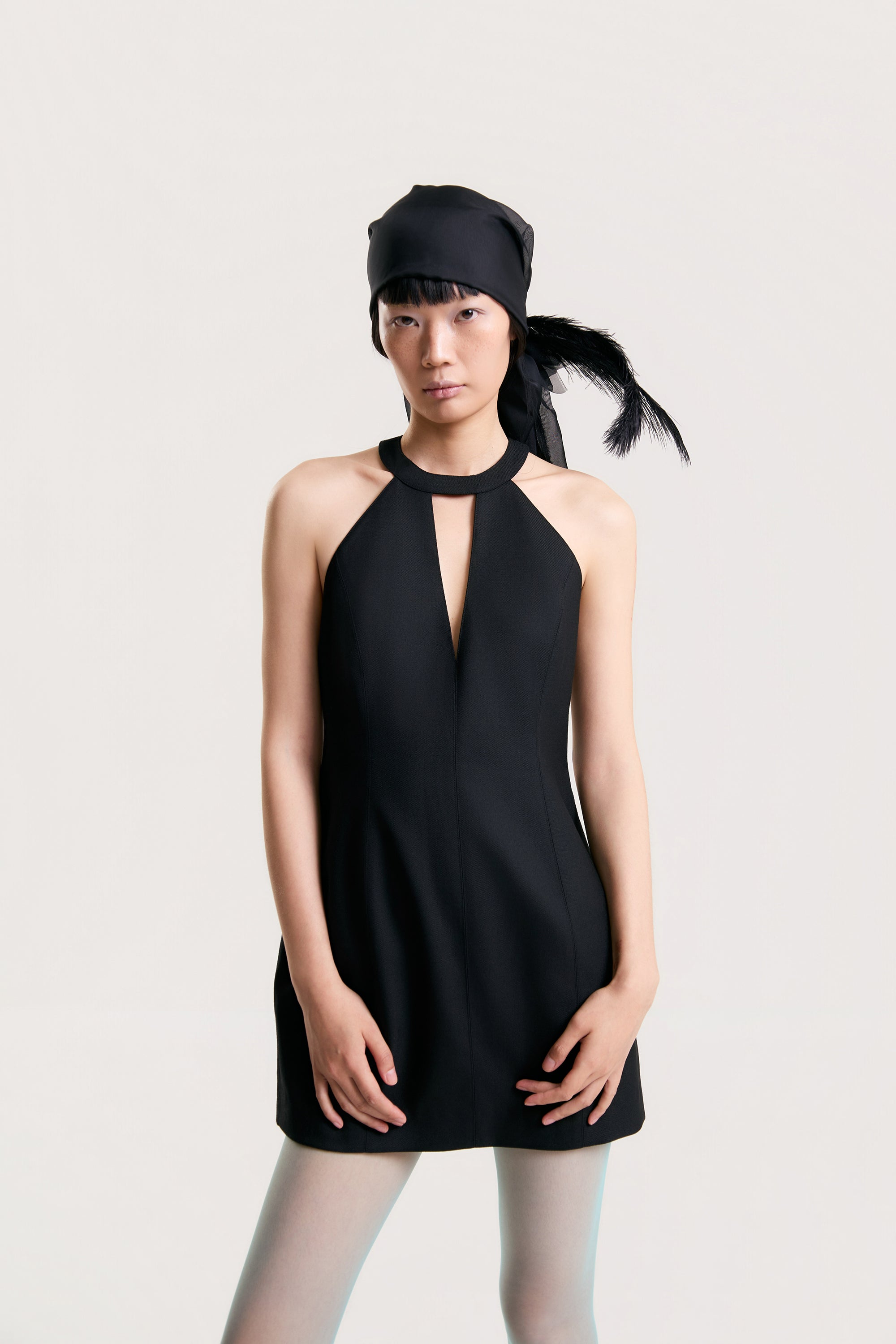 OTHER STORE Selene Open-Back Halter Mini Dress