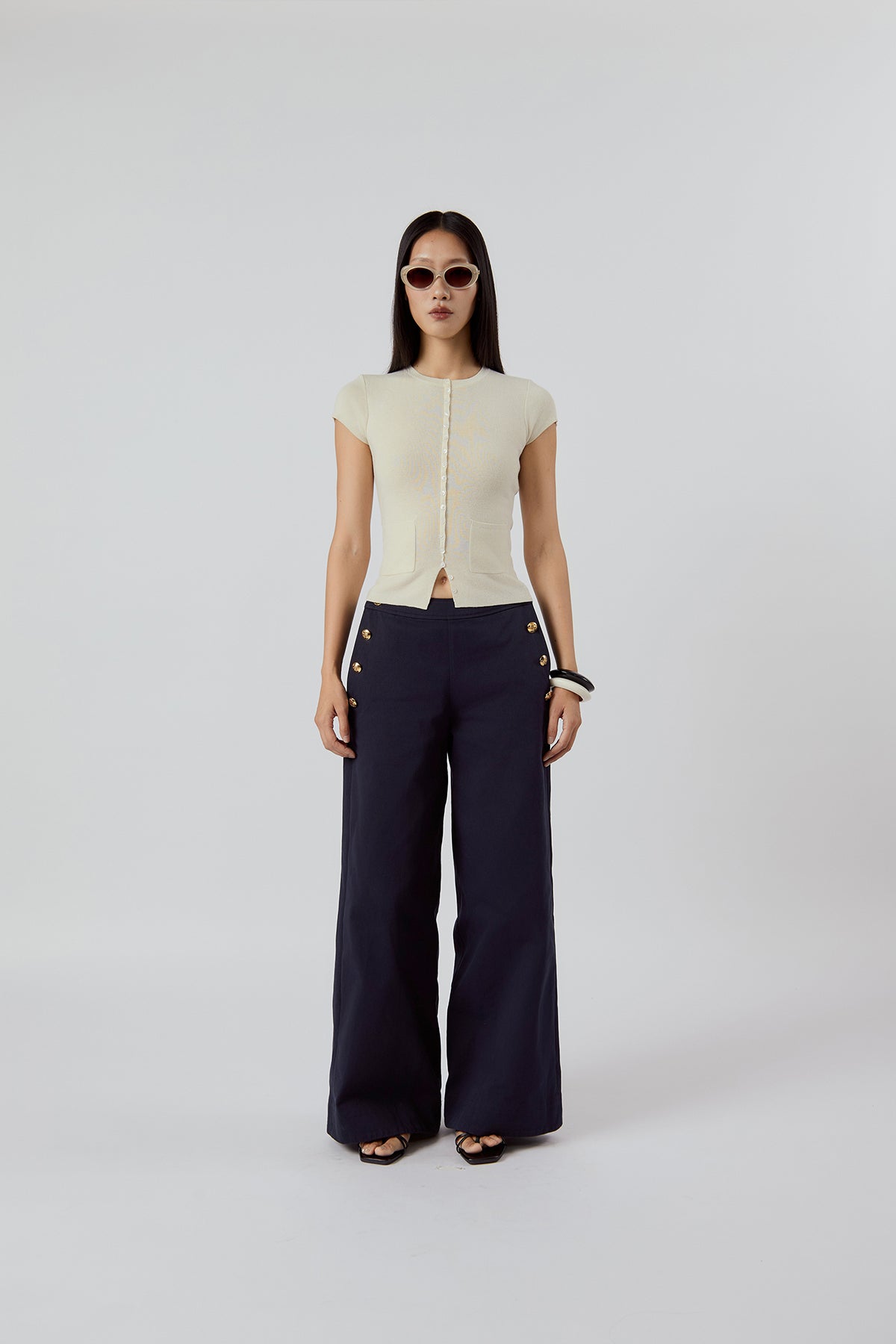 Other Store Sloane Wool Knit Cardigan in Ivory