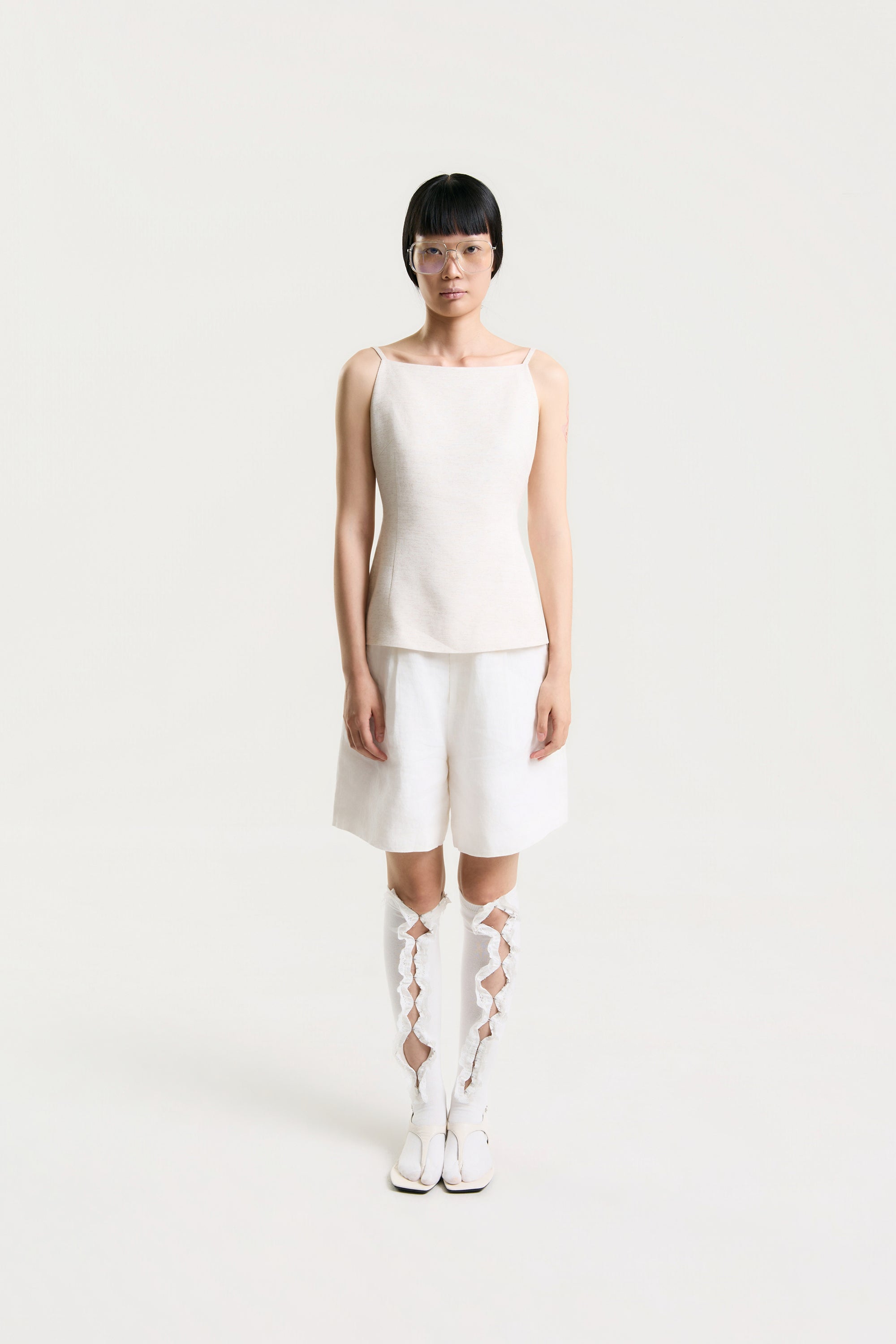 OTHER STORE Solace Open-Back Linen Camisole