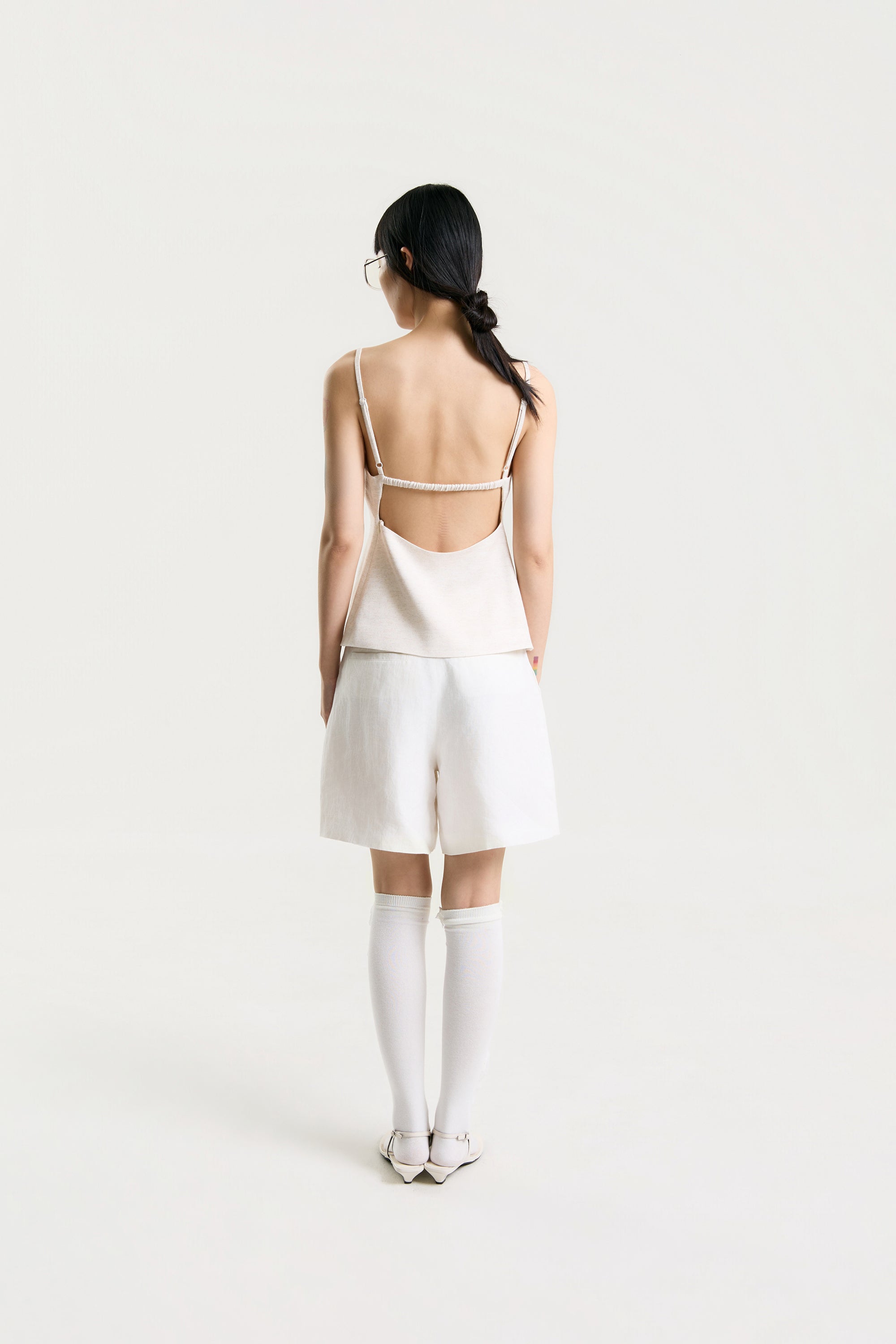 OTHER STORE Solace Open-Back Linen Camisole