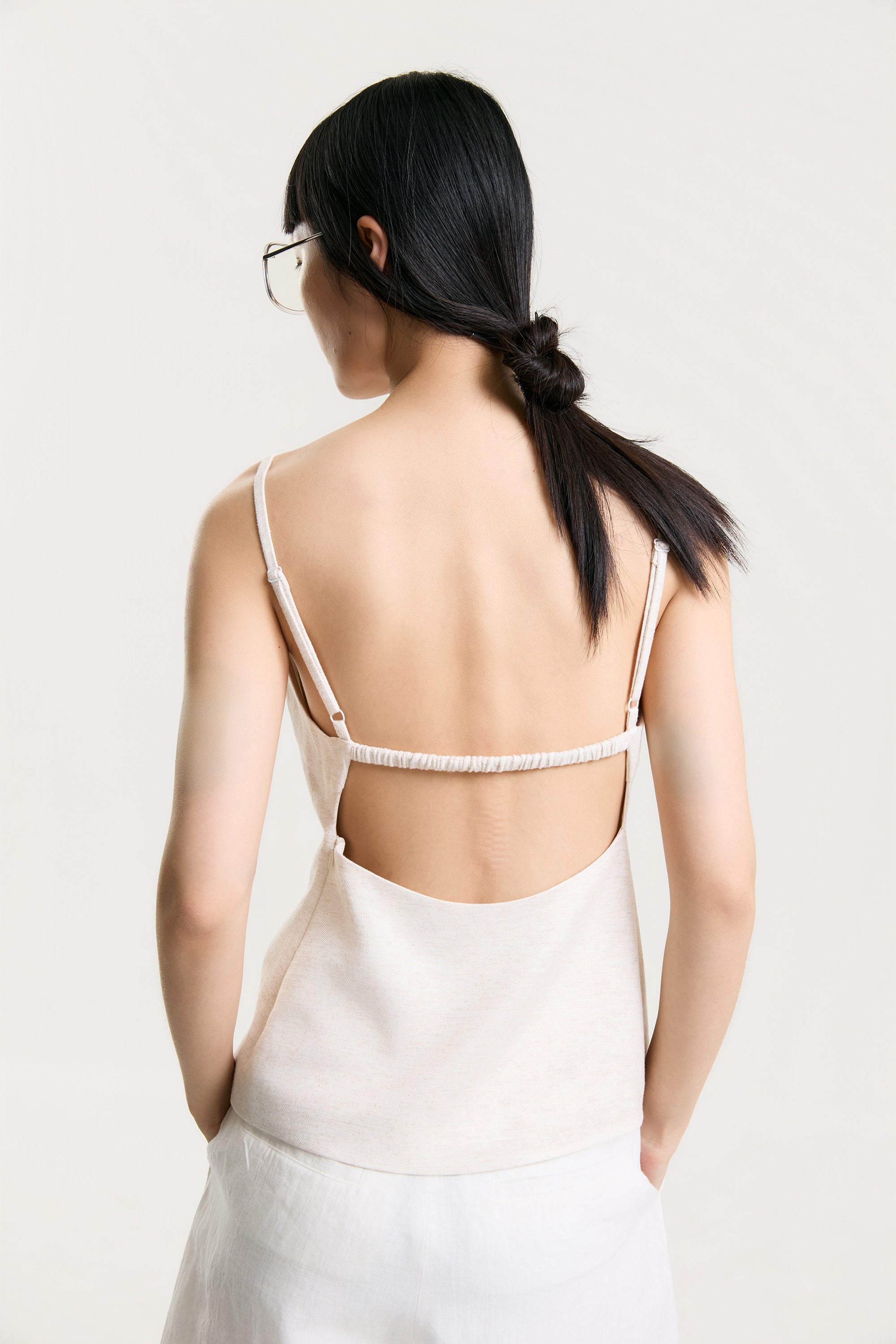 OTHER STORE Solace Open-Back Linen Camisole