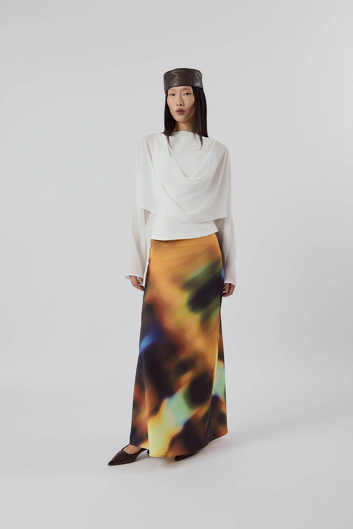 Other Store Solenne Printed Bias-Cut Maxi Skirt