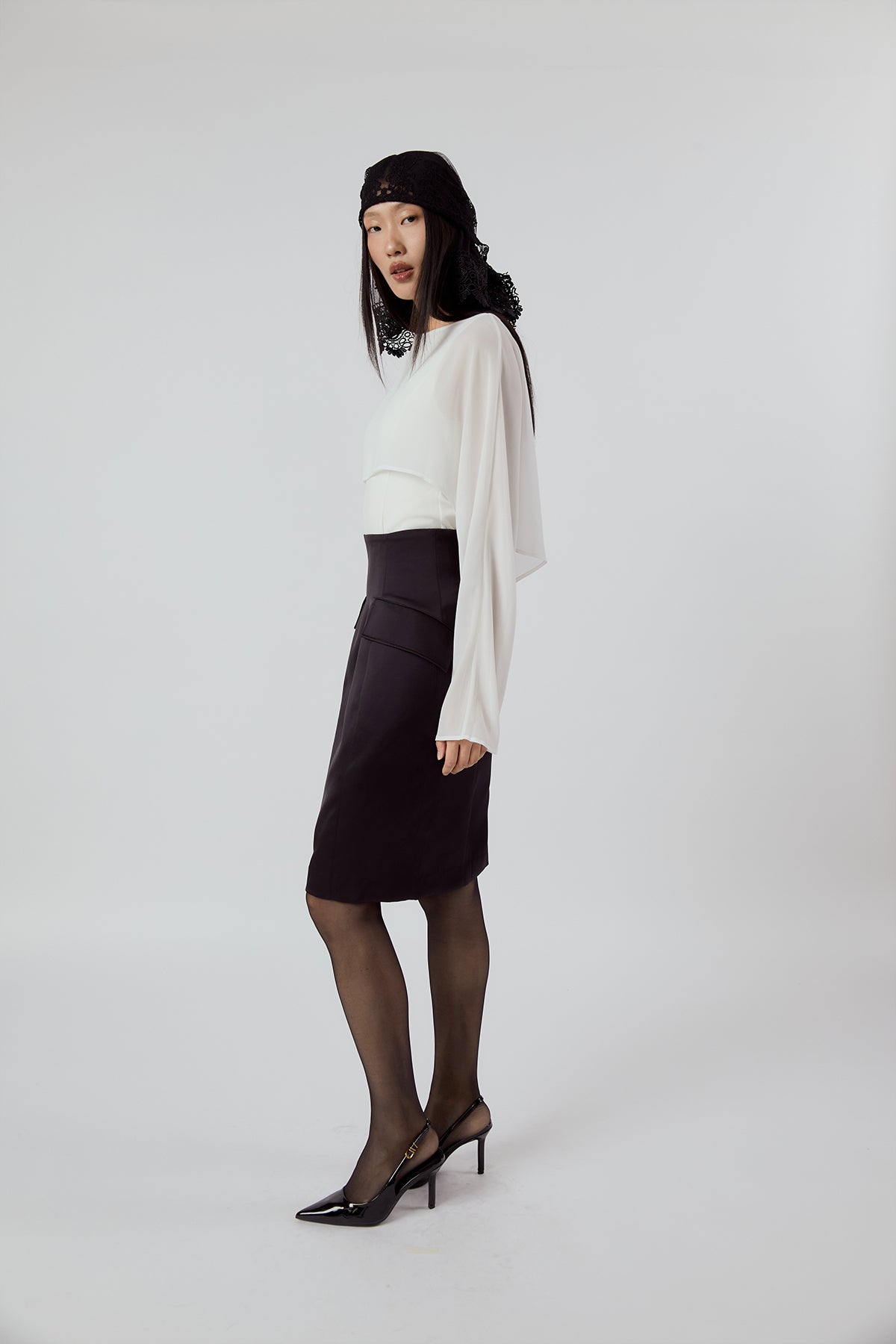 Other Store Vesper Reversible Draped Top in Ivory