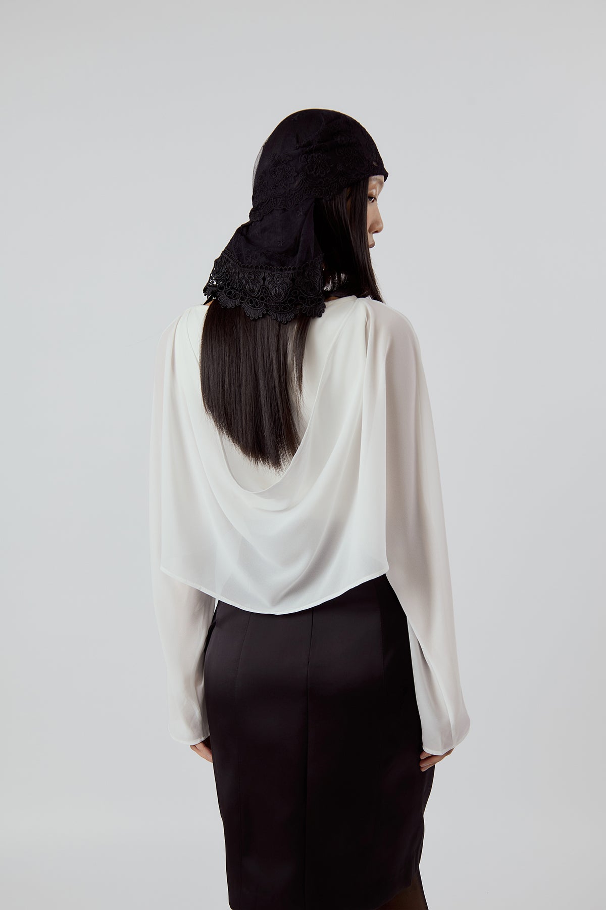 Other Store Vesper Reversible Draped Top in Ivory
