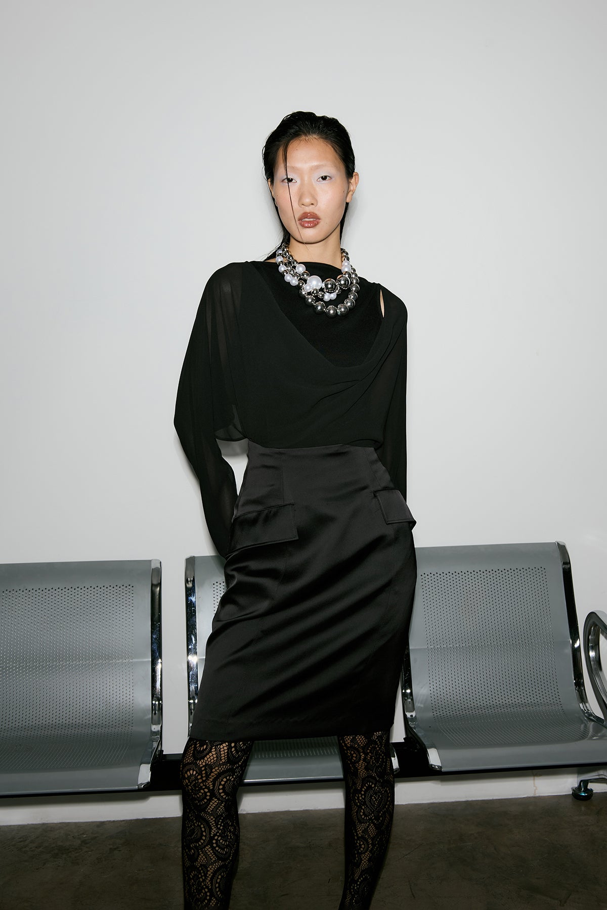 Other Store Vesper Reversible Draped Top in Black