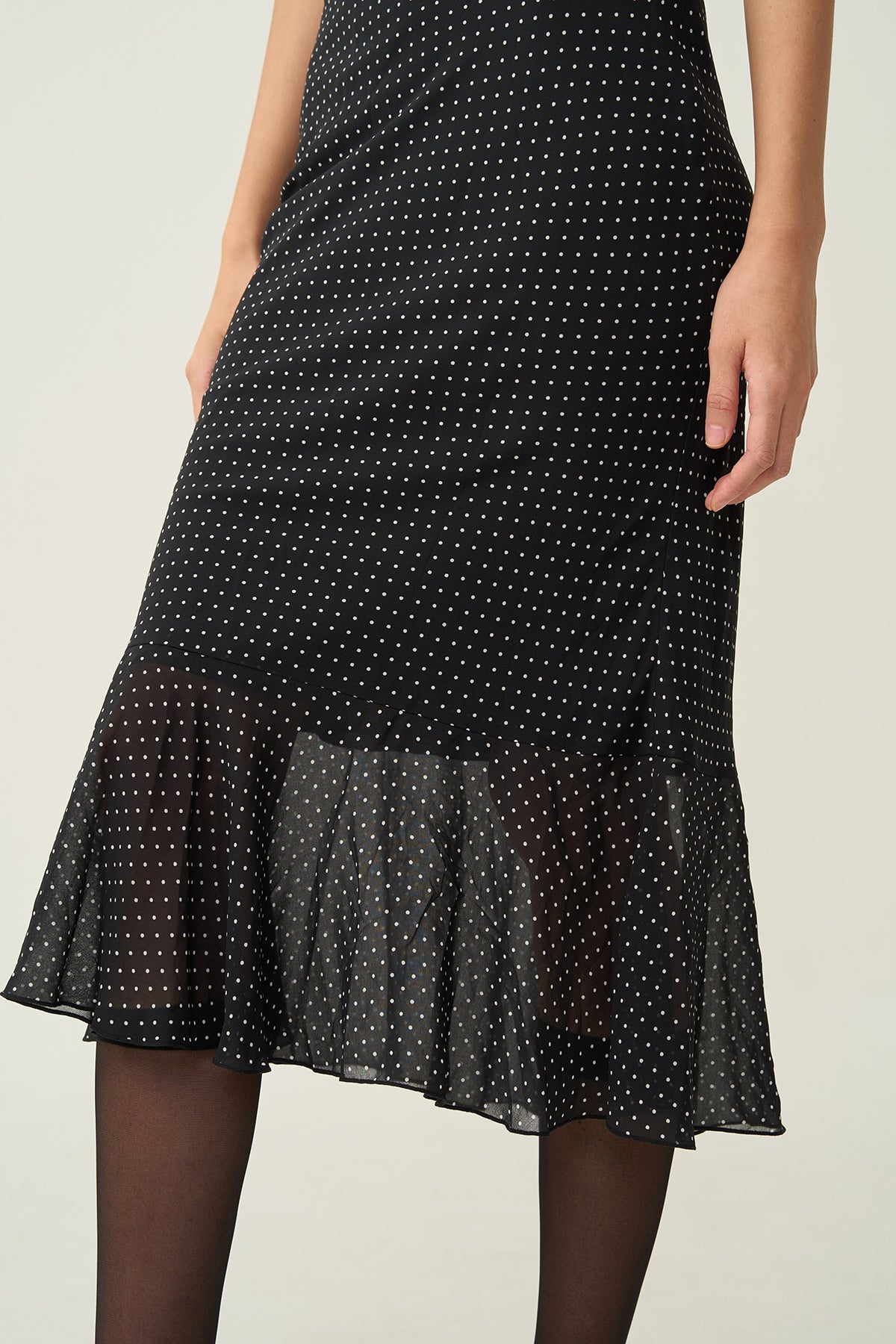 Zoe Fishtail Dot Skirt