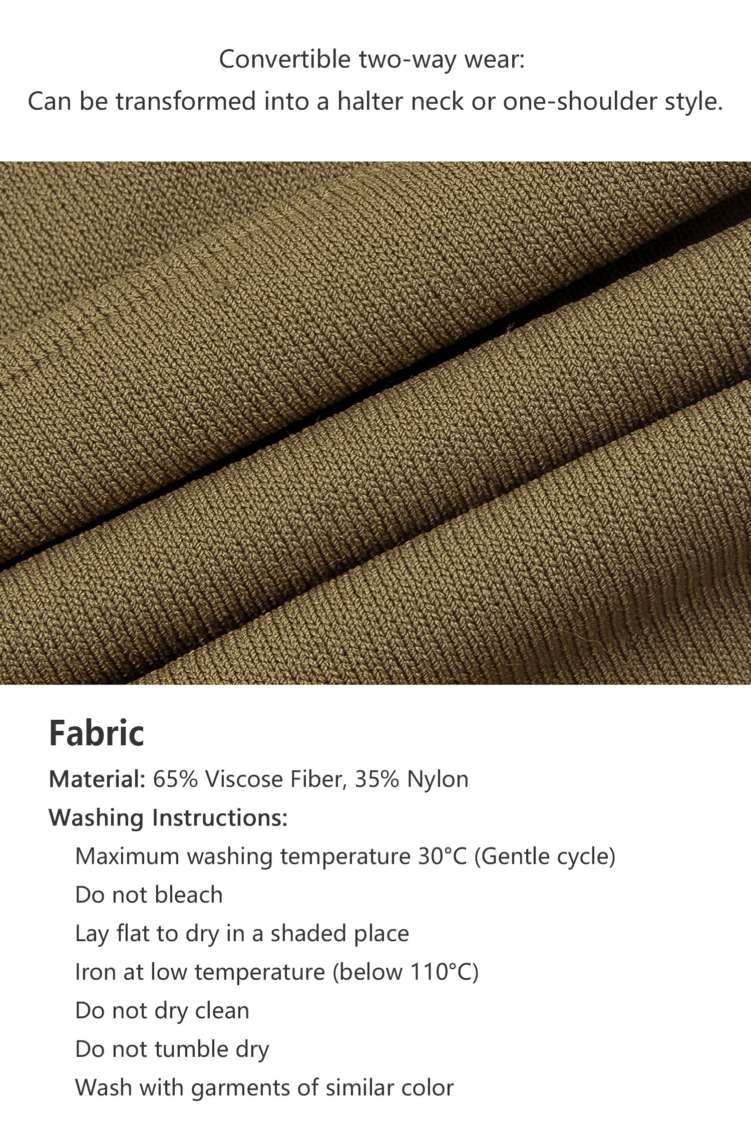 OTHER STORE Margaux Convertible Top 2-Way Wear Knit Top Truffle Brown