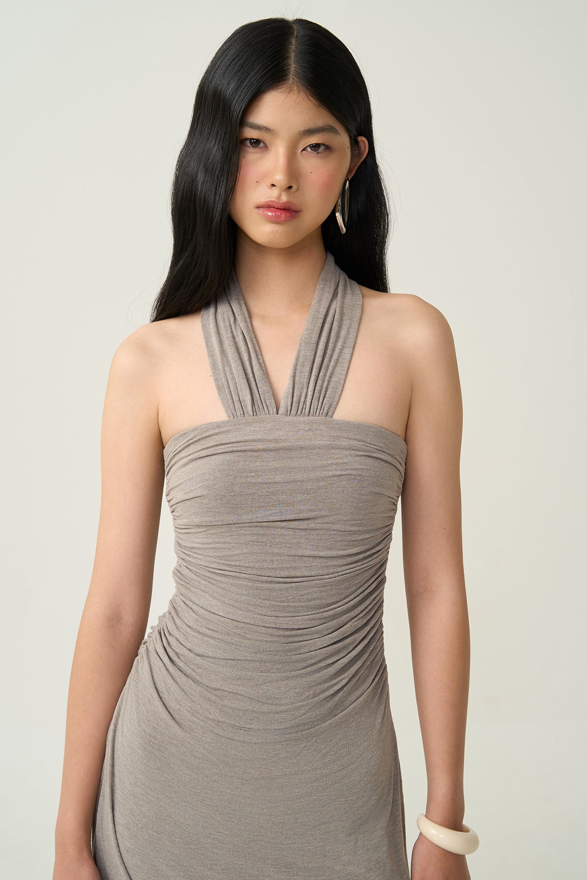 OTHER STORE Lira Reversible Ruched Knit Maxi Dress