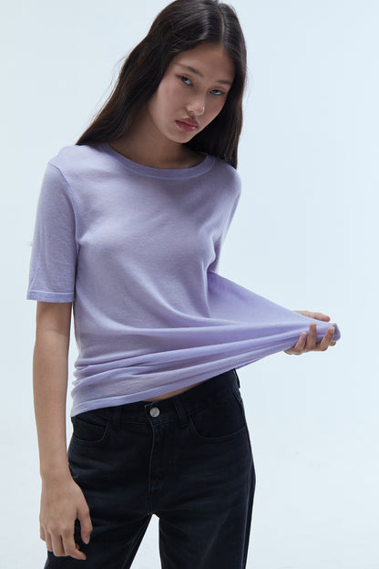 Sage Wool-Blend Tee